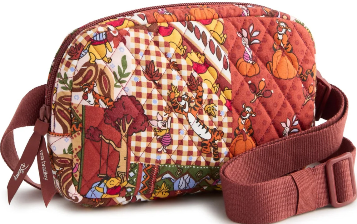 NEW Vera Bradley LARGE CUBE BELT BAG CROSSBODY Disney POOH\'S AUTUMN ADVENTURES