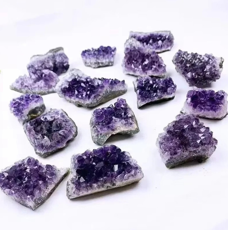 2pcs Purple Natural Amethyst Raw Crystal Healing Stone Decor Set - NEW 2pcs Purple Natural Amethyst Raw Crystal Healing Stone Decor Set - NEW