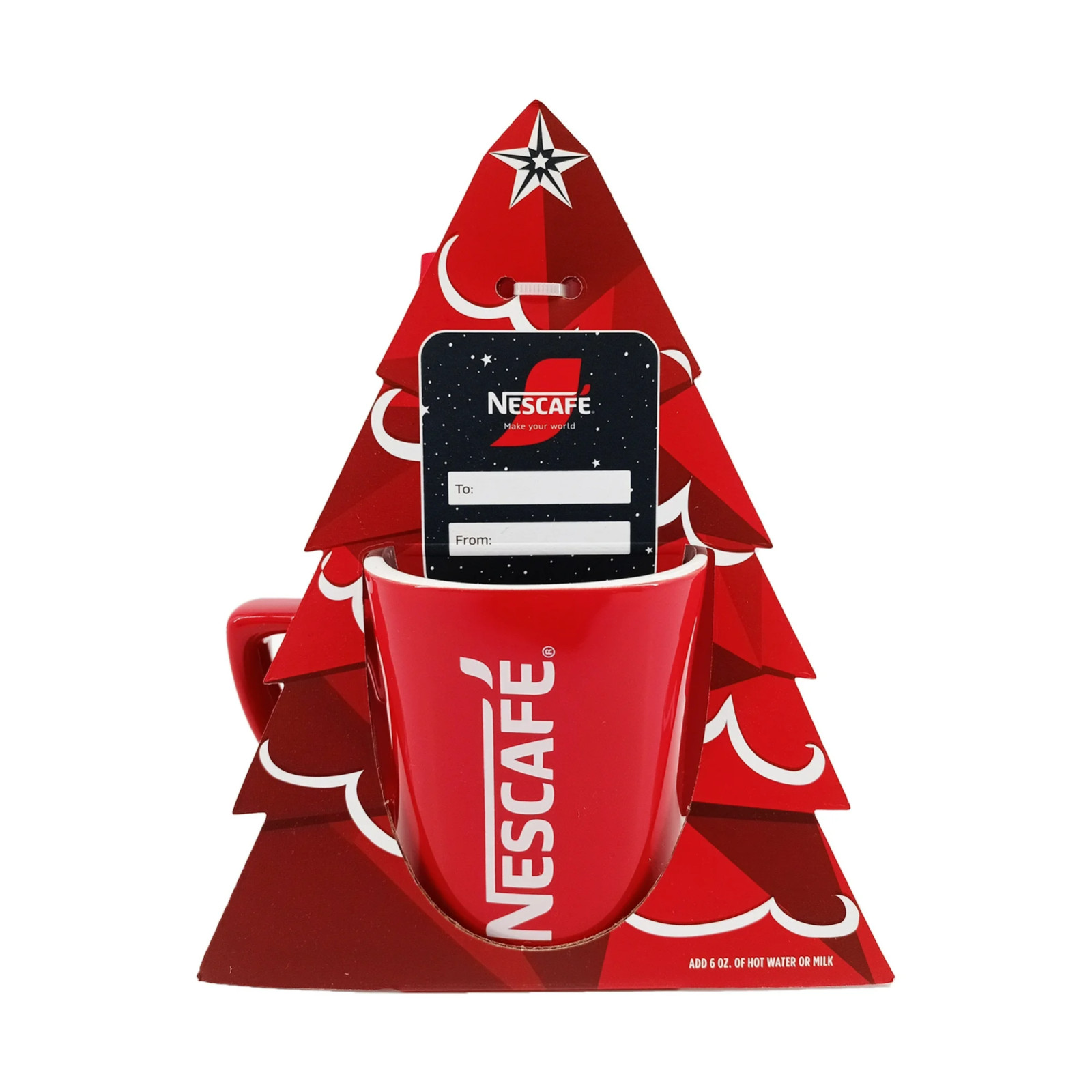 1 New Nescafe Red Coffee Mug 11oz+ 3Nescafe Dark Roast Packets.
