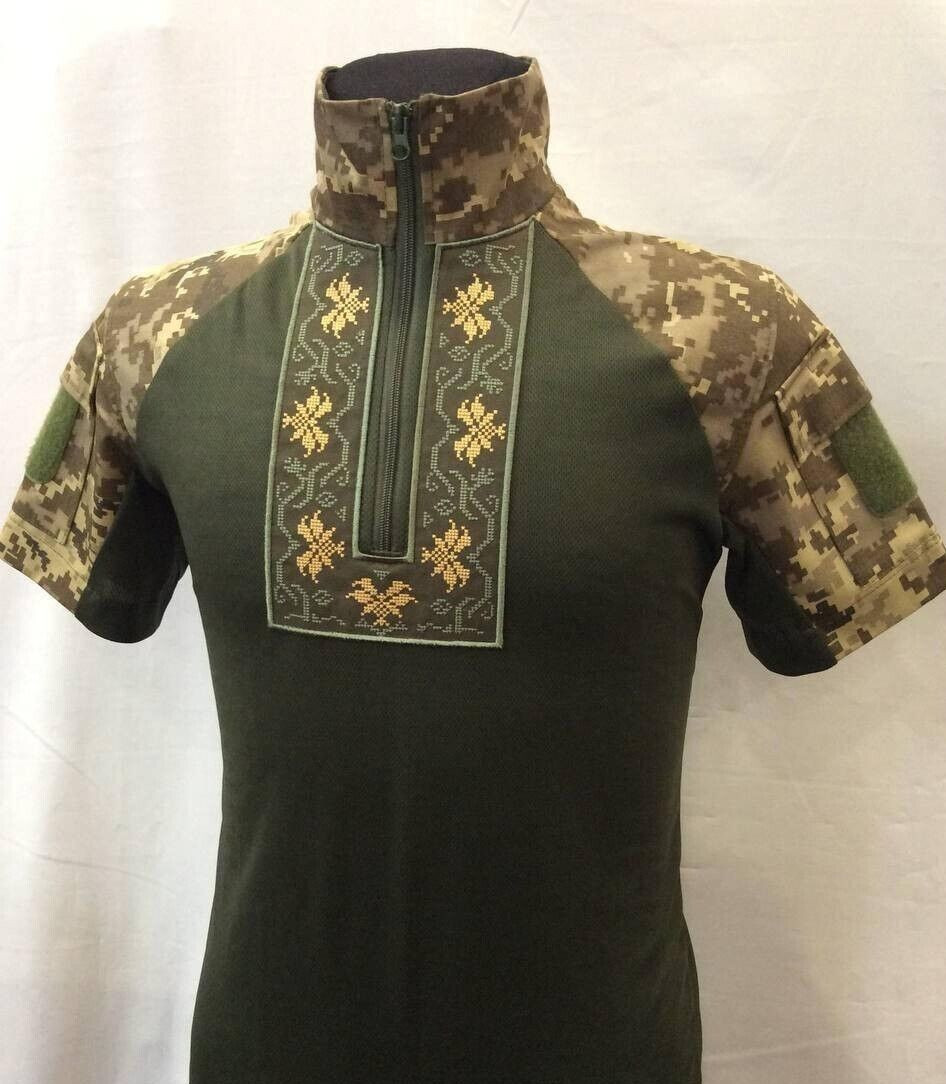 Ubaks summer with embroidered polo pixel pixel Ukraine Multicam Khaki Male new