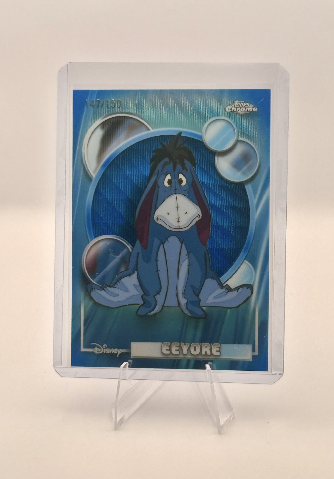 2026 Topps Chrome Disney Winnie the Pooh Eeyore Blue Wave /150 
