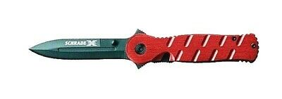SCHRADE X-TIMER Linerlock Knife Simon Red CHN XT8CP