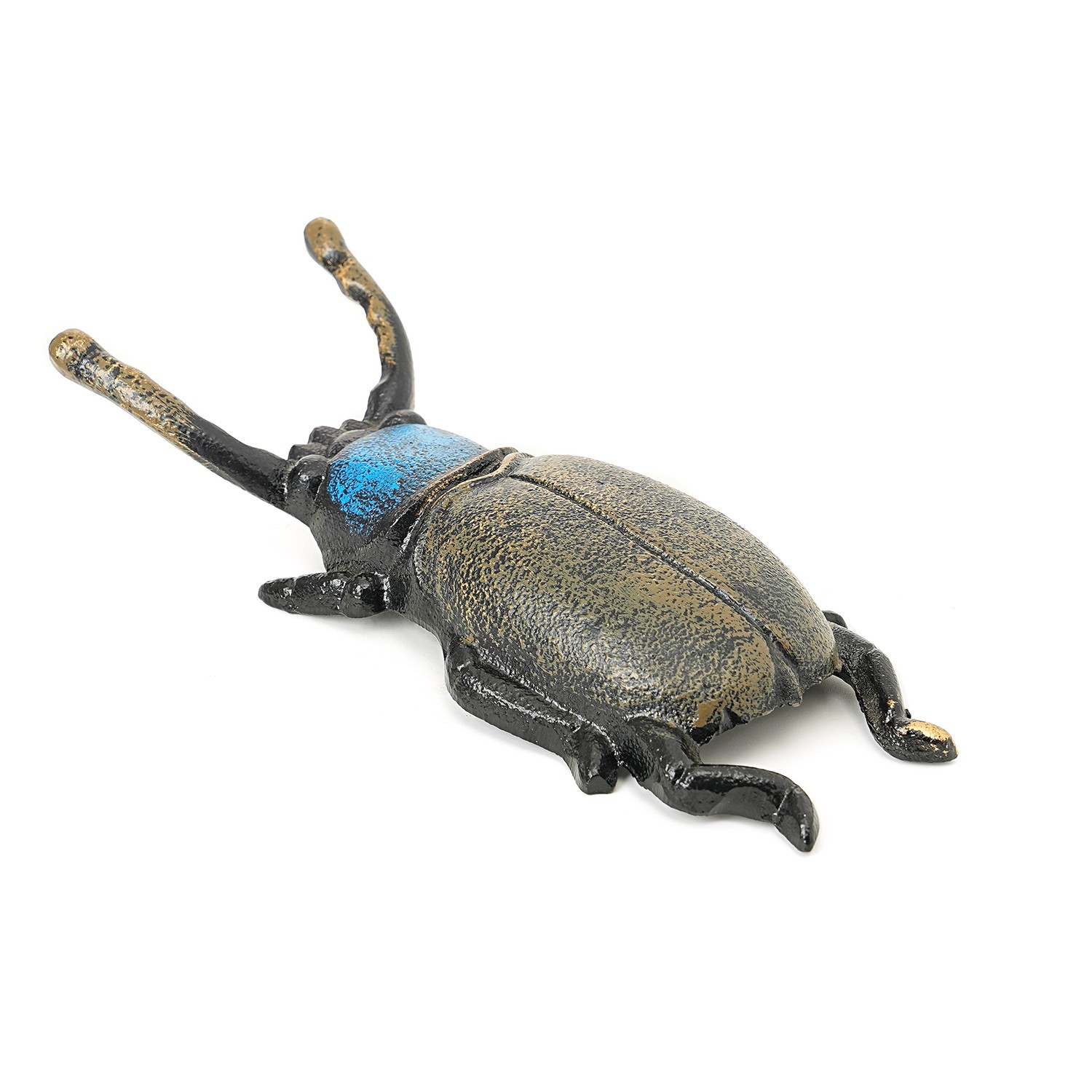 Sungmor Cast Iron Boot Jack Rustic Beetle Statue Shoe Horn Entrance Boots Puller