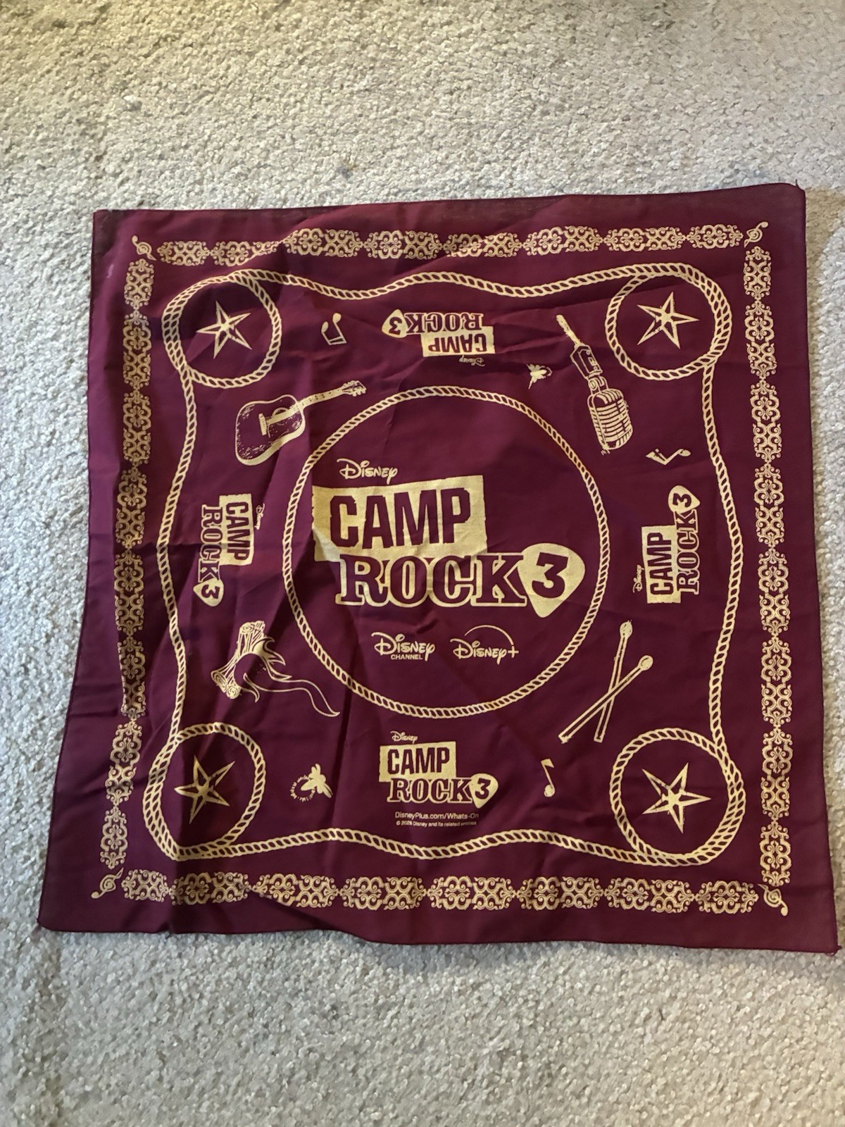 NEW Disney Camp Rock 3 Bandana D23 Disney Channel