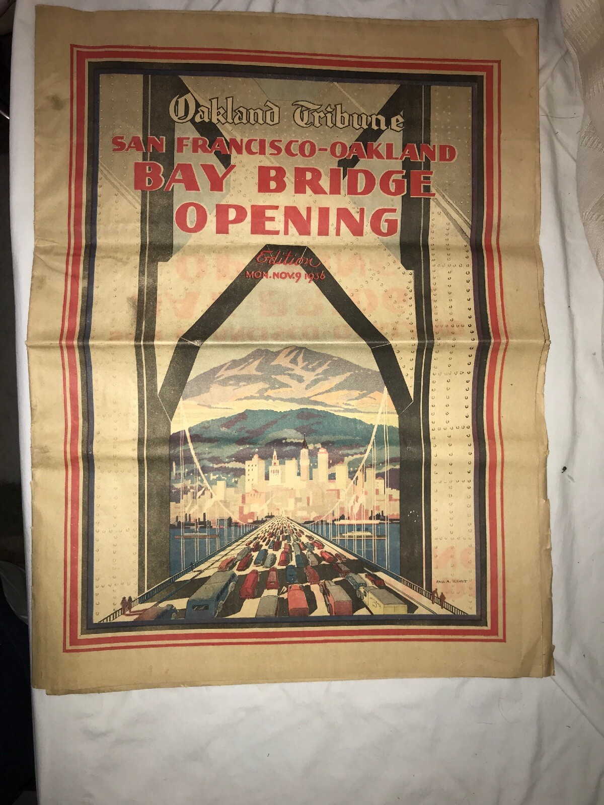 Original 1936 Oakland Tribune Year Book Oakland Ca Two Sections Color Vintage