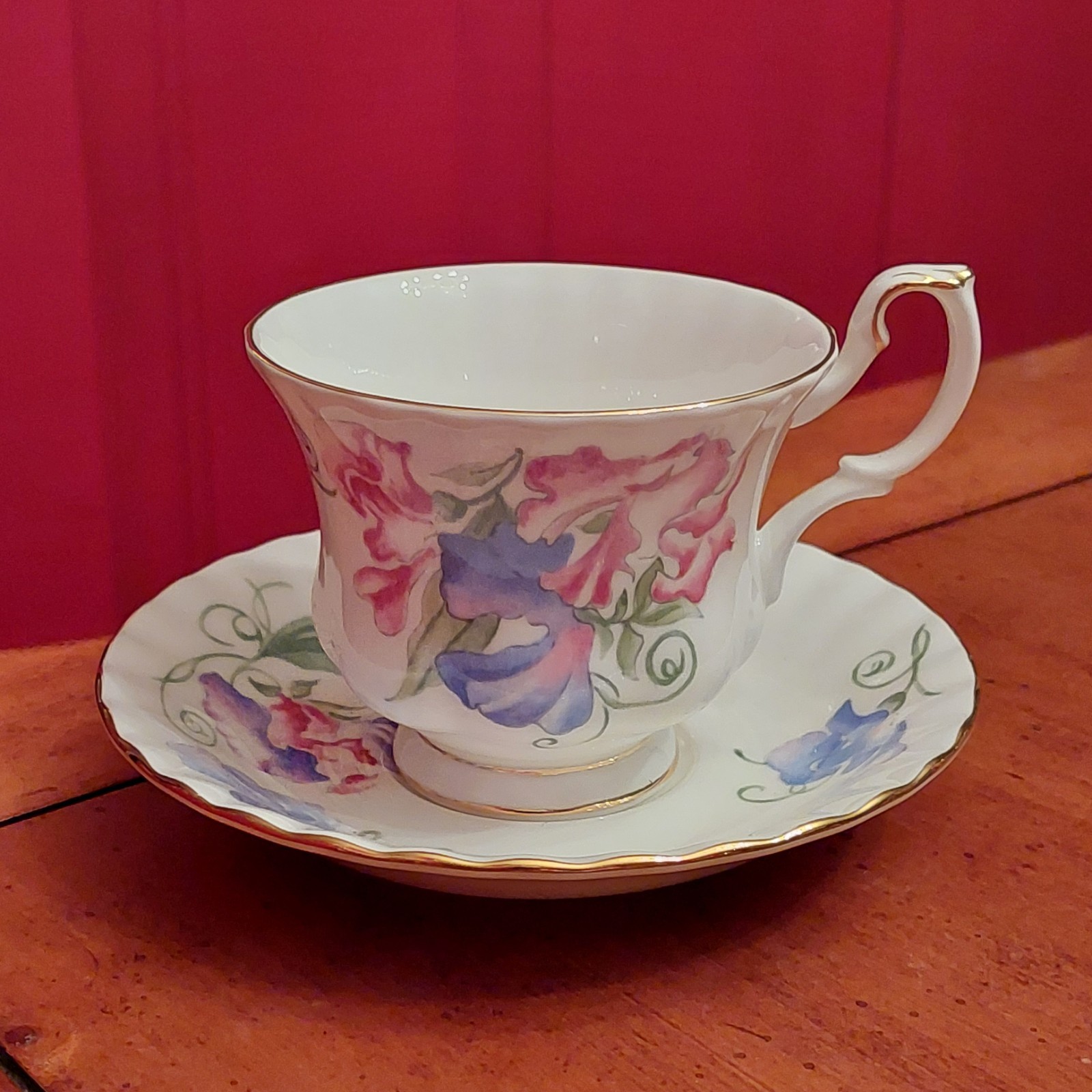 Vintage Royal Albert bone china Tea Dance Series BOLERO Teacup & Saucer 1993 