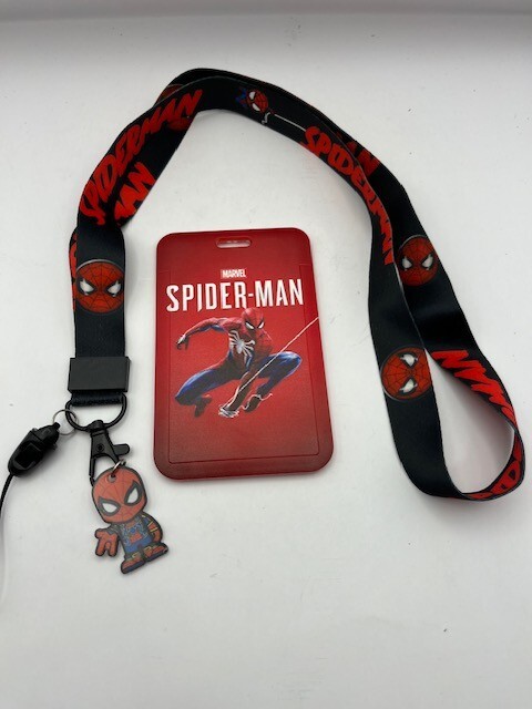 Disney\'s SPIDERMAN Avengers Marvel lanyard card holder for pins, tickets, ID Disney\'s SPIDERMAN Avengers Marvel lanyard card holder for pins, tickets, ID