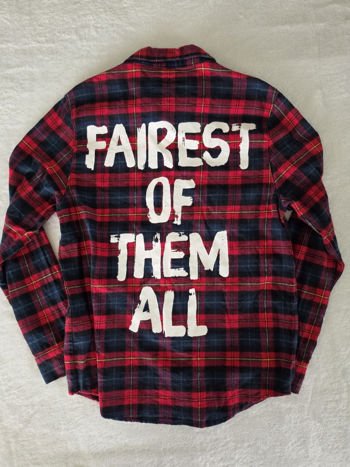 Cakeworthy Disney Snow White Fairest Of Them All Flannel Shirt Womens Size Med