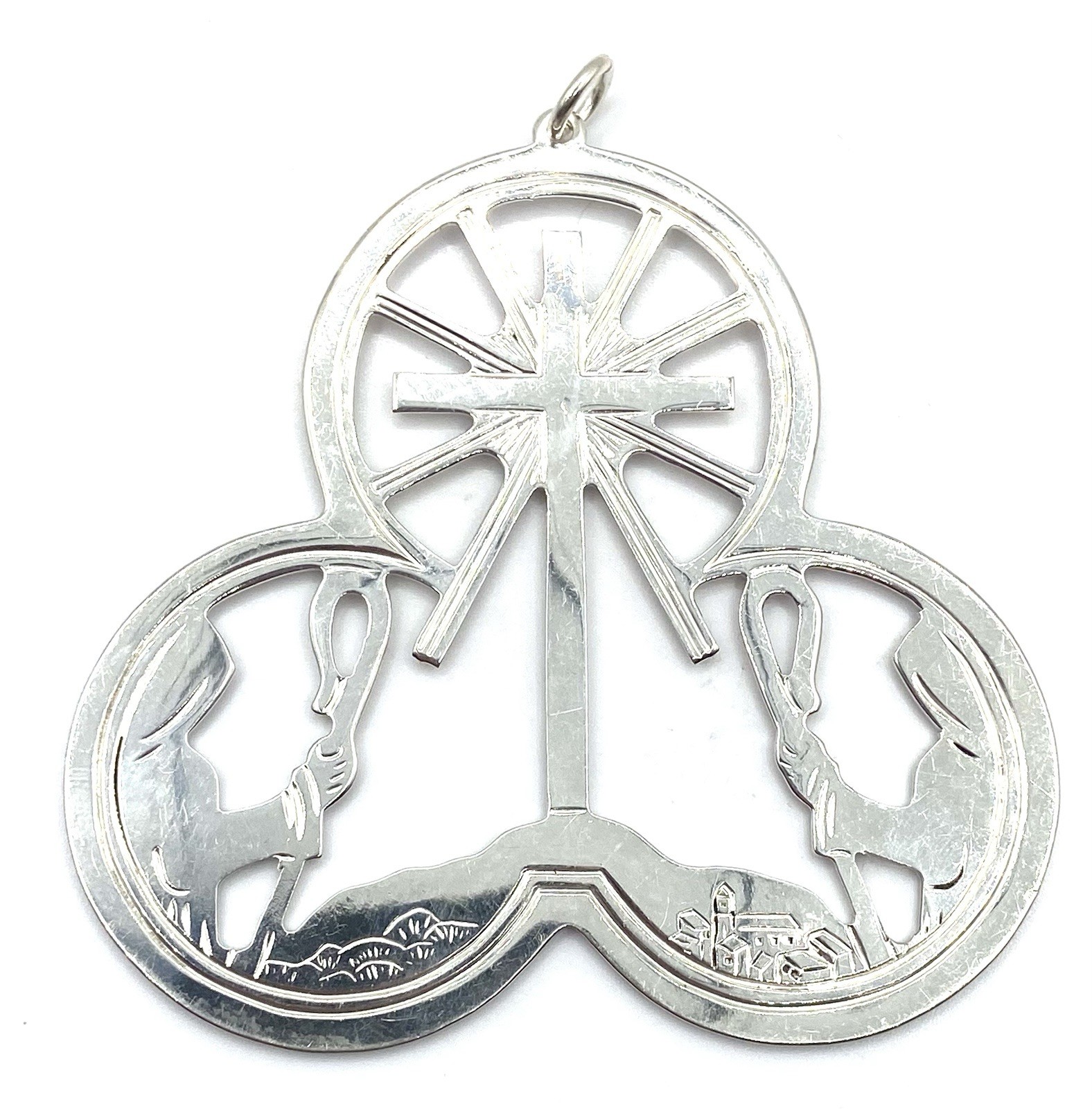 Vintage LUNT Sterling Silver 925 Christmas 1972 Shepherds Vigil Ornament Pendant