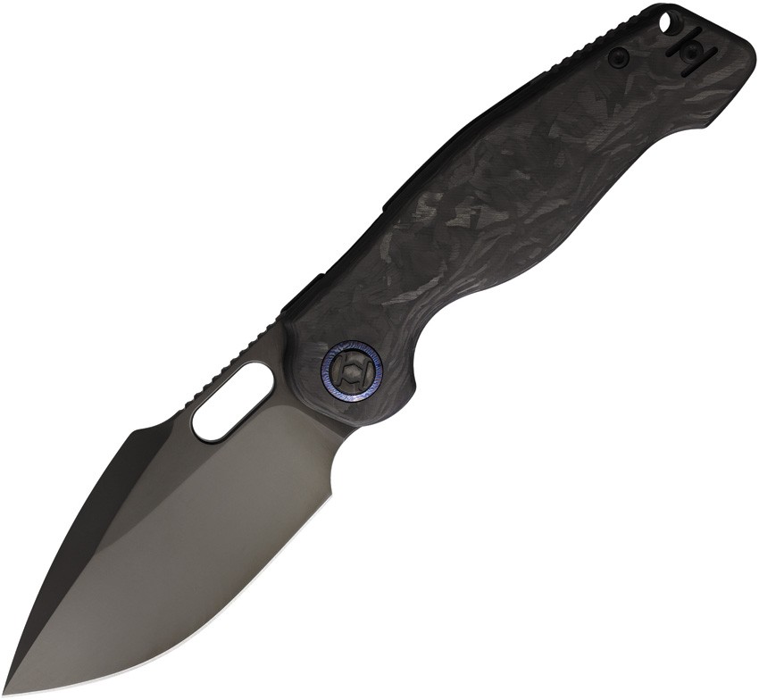 Kunwu Knives Gringo Verta Lock DLC CF Folding Knife