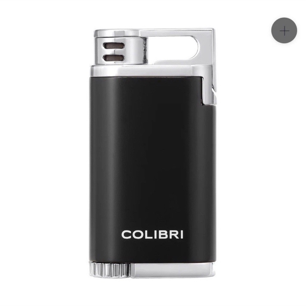 Colibri Belmont Black & Chrome Single Jet Torch Flame Refillable Butane Lighter Colibri Belmont Black & Chrome Single Jet Torch Flame Refillable Butane Lighter