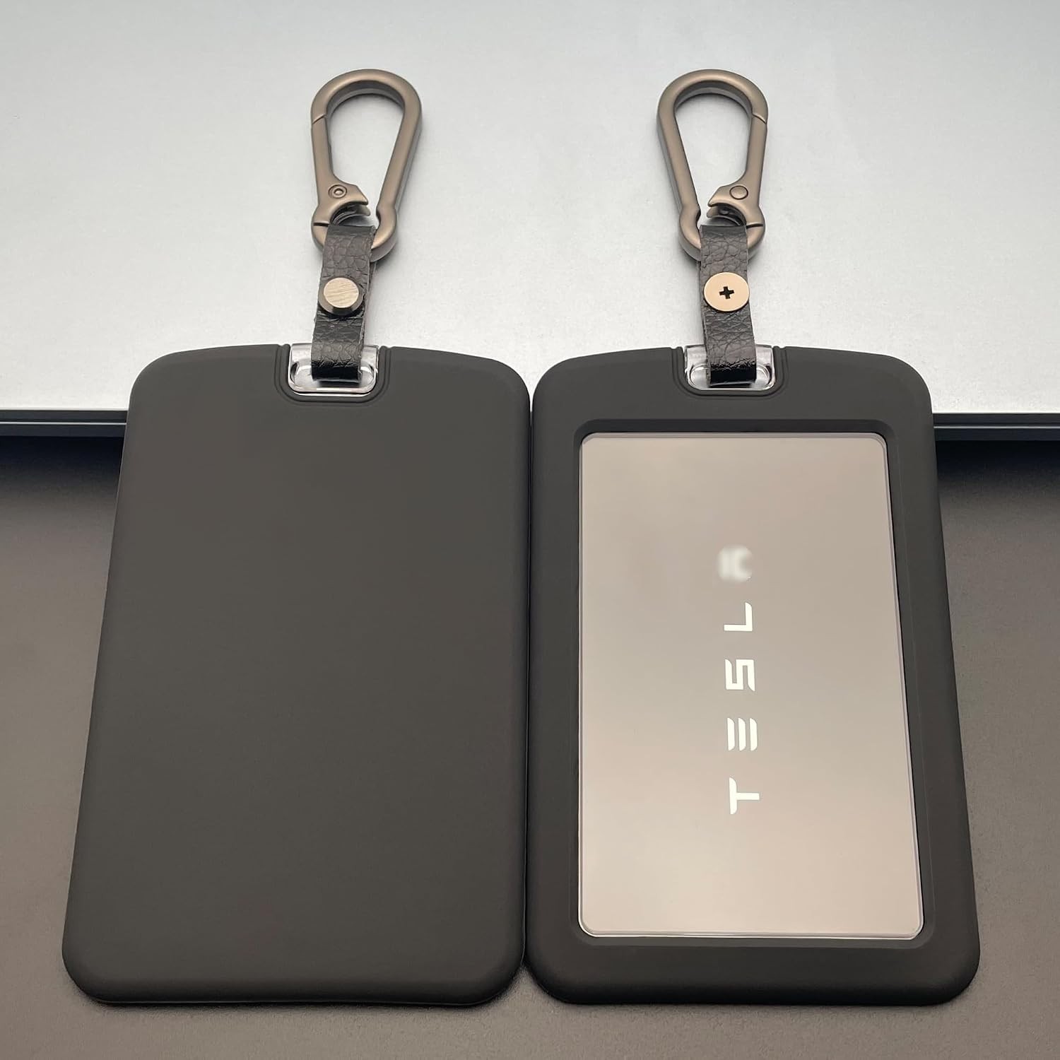 Tesla Model 3 Silicone Key Card Holder Case Black Compatible Car Interior
