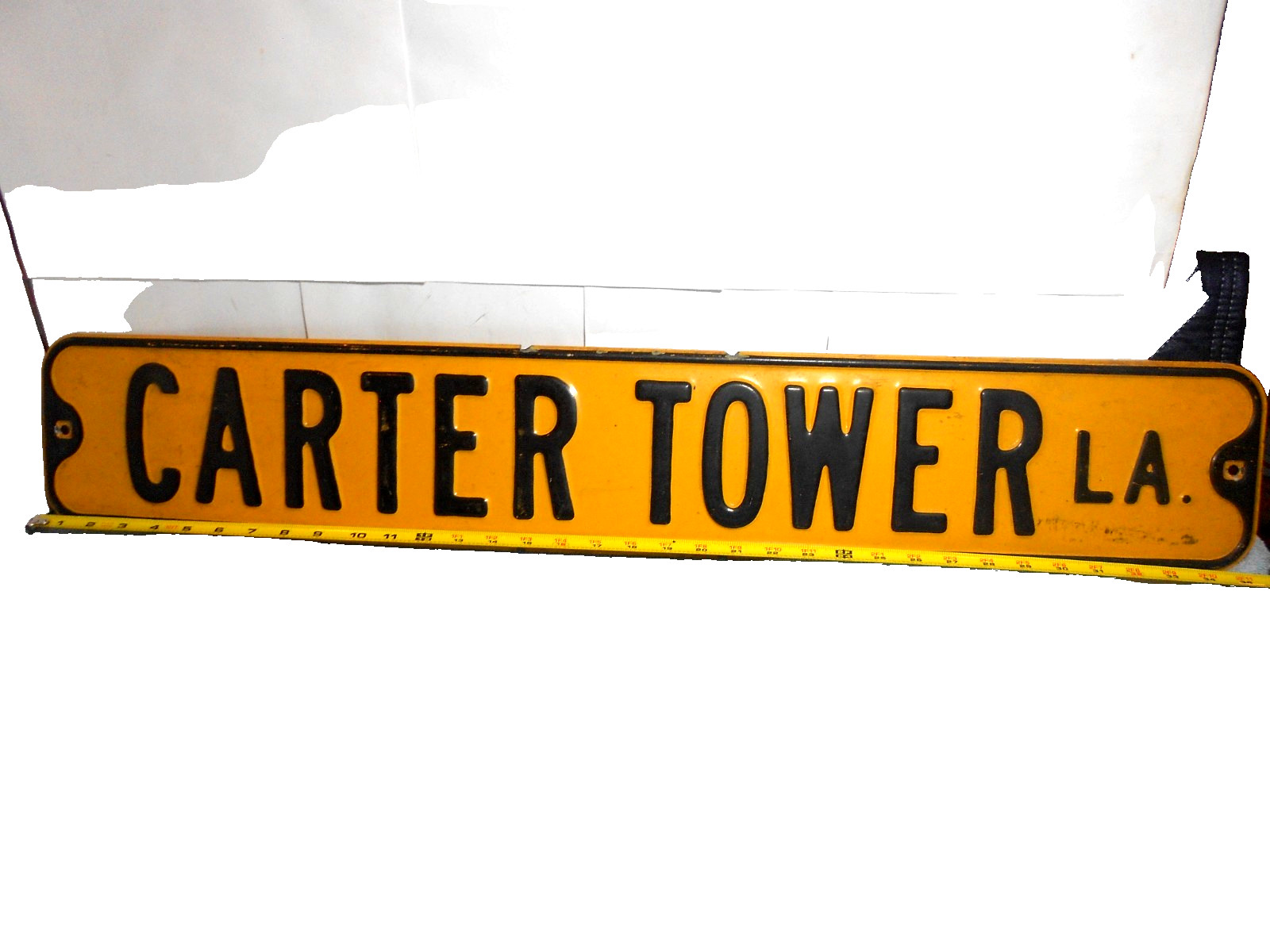 VINTAGE RARE CARTER TOWER LOS ANGELES LA. CALIFORNIA STREET SIGN PORCELAIN METAL VINTAGE RARE CARTER TOWER LOS ANGELES LA. CALIFORNIA STREET SIGN PORCELAIN METAL