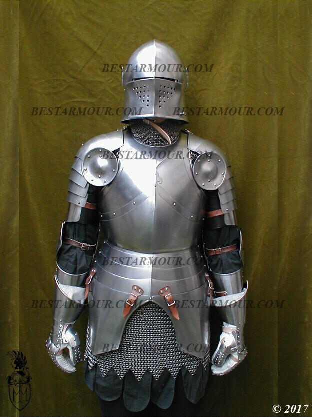 Unique Medieval Larp Gothic Half Body Armor Suit Knight Half Armor Suit Gift