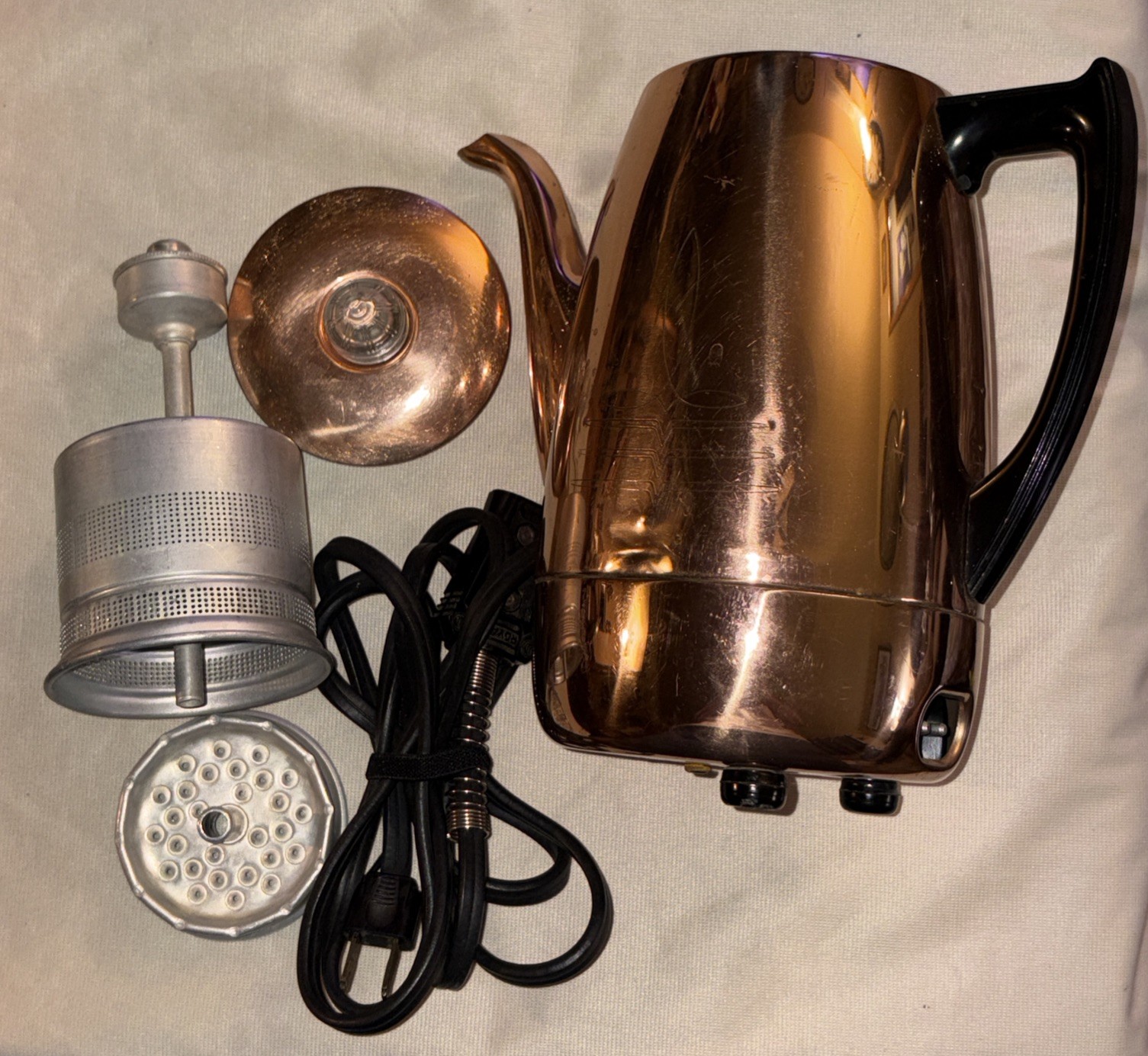 Vintage Universal Coffeematic Copper Percolator Untested For Parts Repair/Decor Vintage Universal Coffeematic Copper Percolator Untested For Parts Repair/Decor