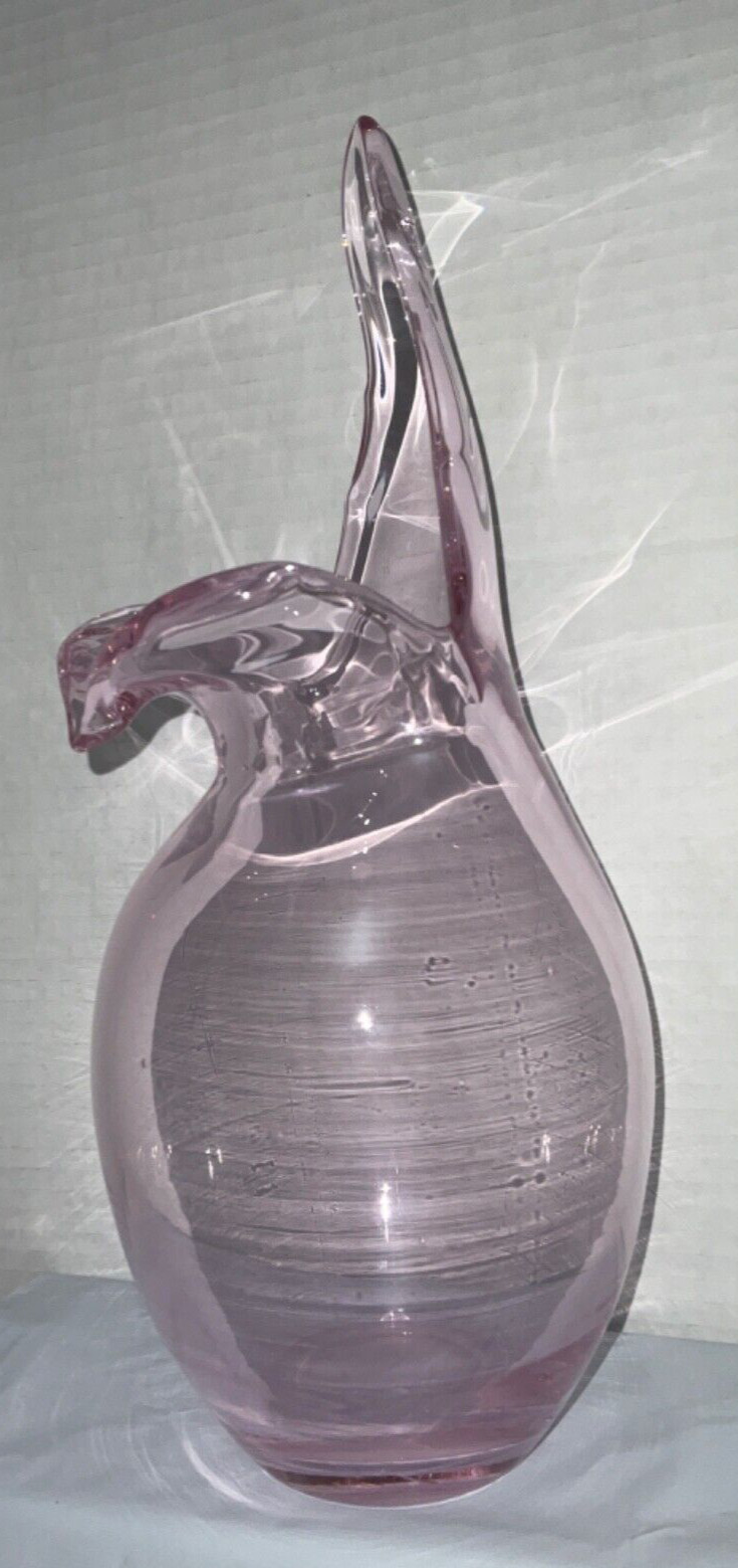 Eighteen Karat Vase Sheared Rim Hand Blown Glass 12 Eighteen Karat Vase Sheared Rim Hand Blown Glass 12