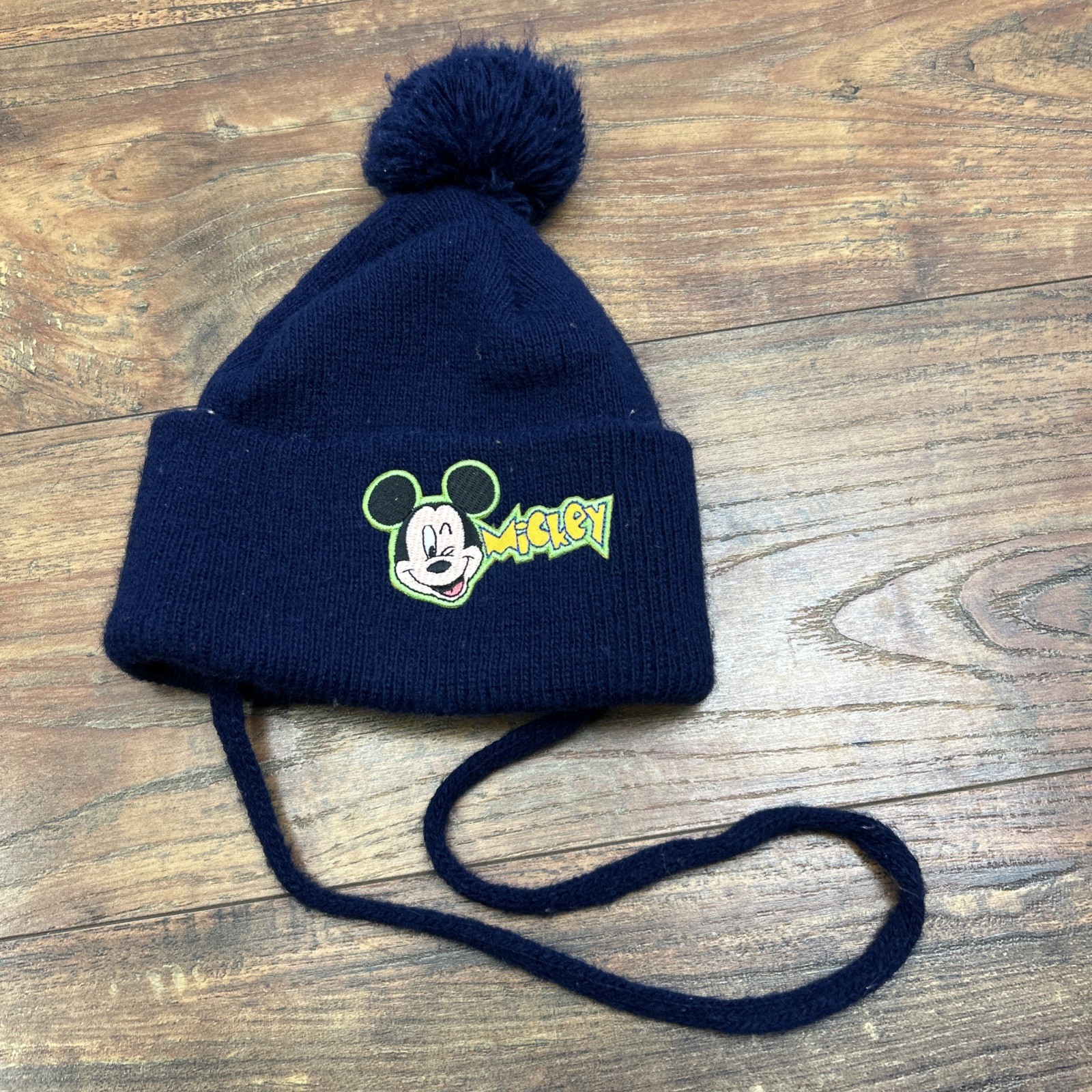 Vintage 1990s Mickey Mouse Disney Knit Beanie Stocking Cap Hat Infant Baby
