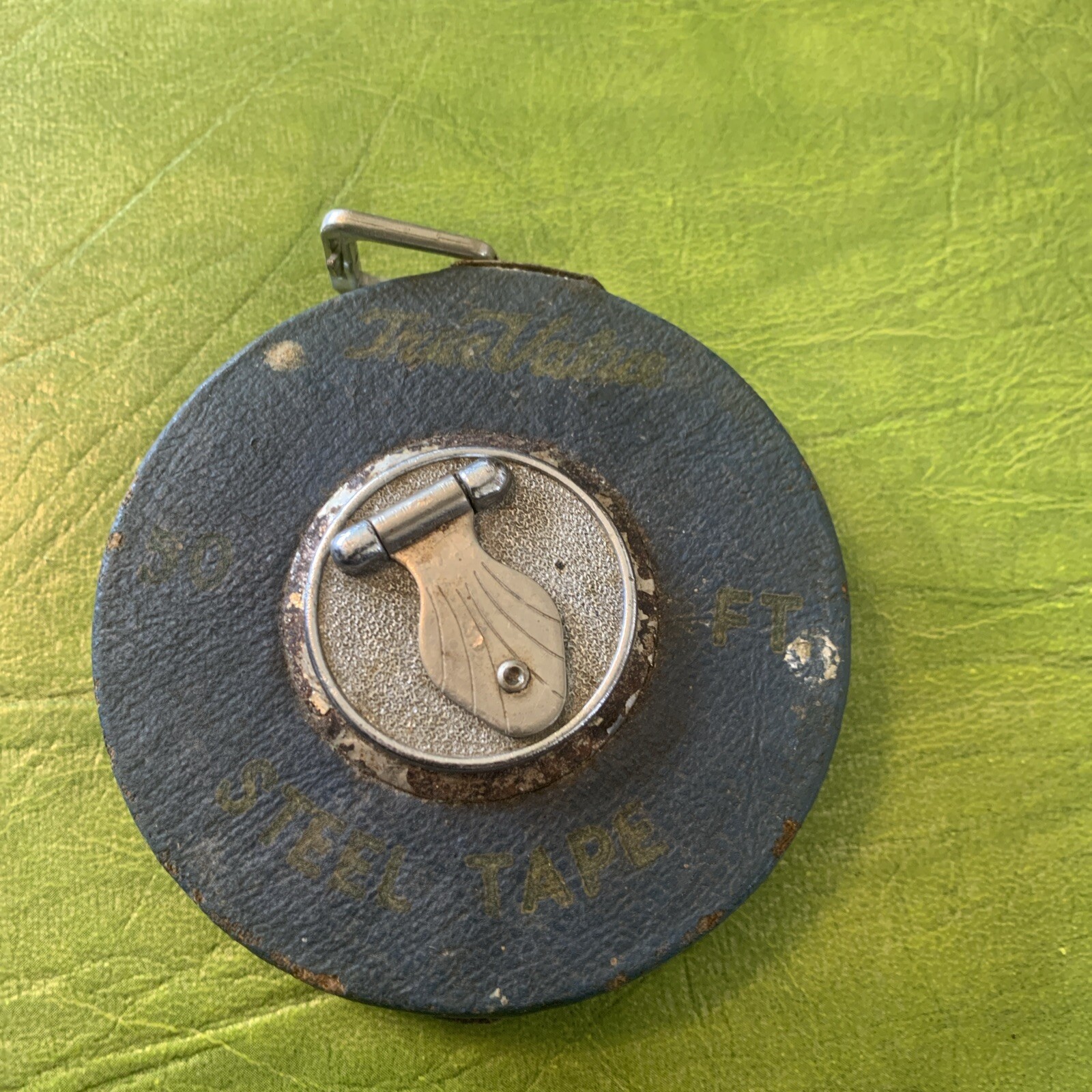 Vintage True Value Made By The LUFKIN RULE Co 50 ft Steel Tape Measure White USA