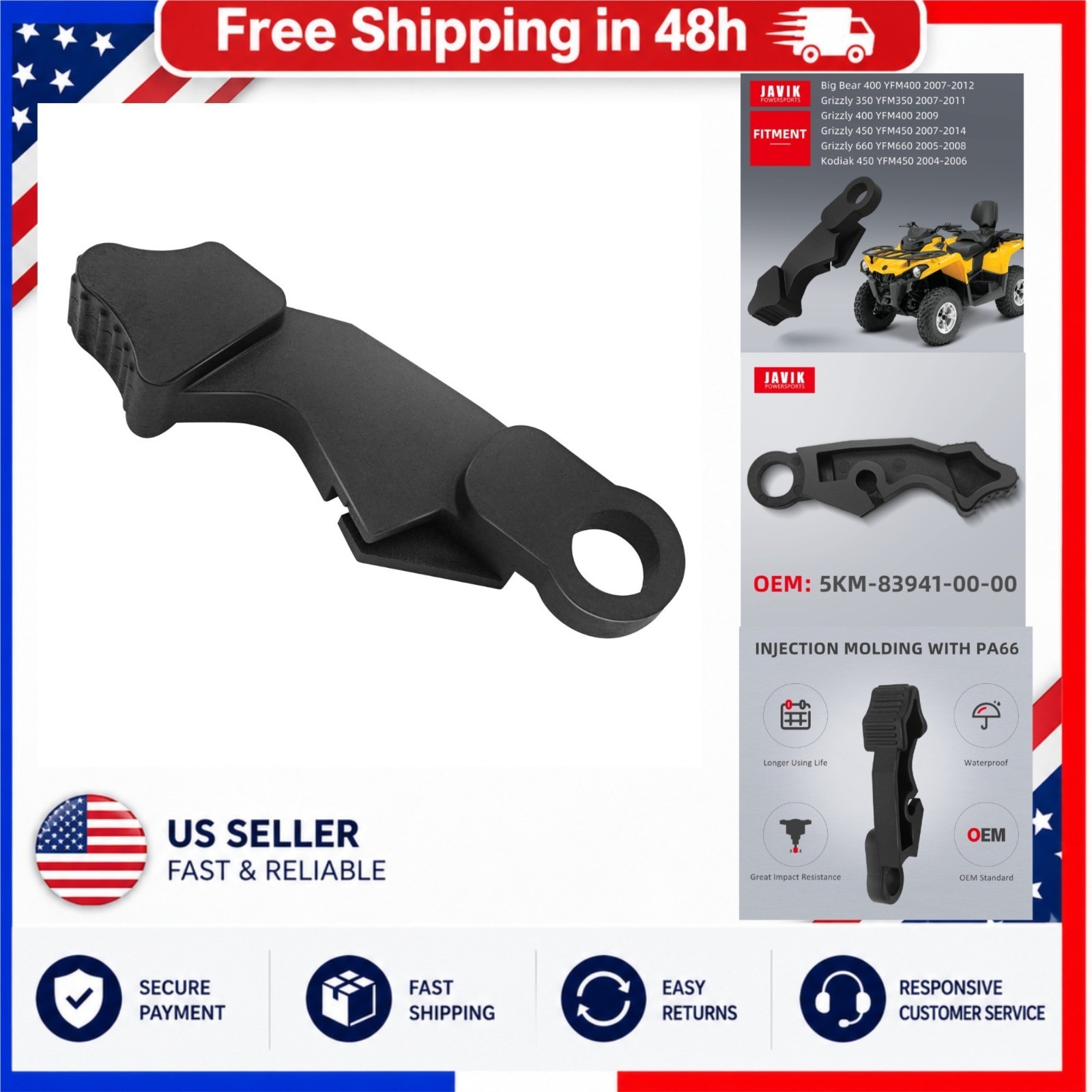 JAVIK Choke Lever for Yamaha Big Bear 400 Grizzly 350 450 660 Kodiak YFM350