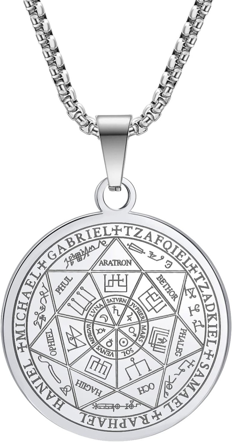 Collar con colgante de los Siete Arcángeles para hombres y mujeres
