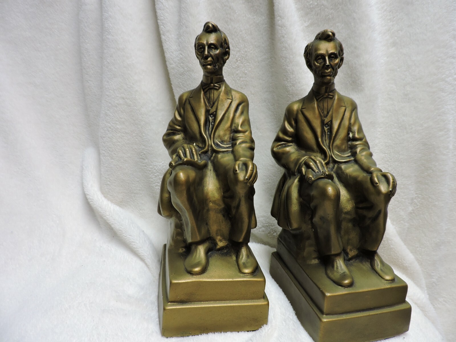 Vintage Abraham Lincoln Bookends Universal Statuary Corp 1964