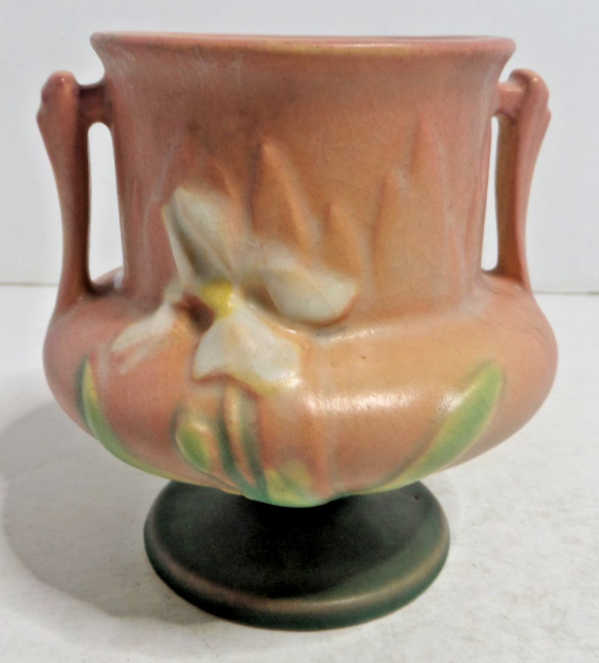 Roseville 130H ? small vase footed / handles vintage