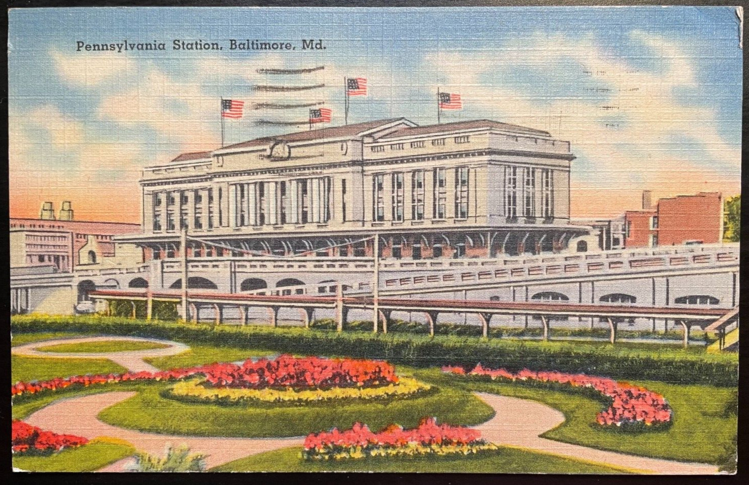 Vintage Postcard 1943 Pennsylvania Station, Baltimore, Maryland