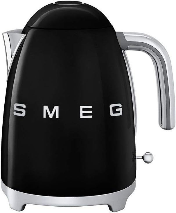 Smeg 50s Style 1.75-qt. Stainless Steel Variable Temp Black Electric Kettle Open