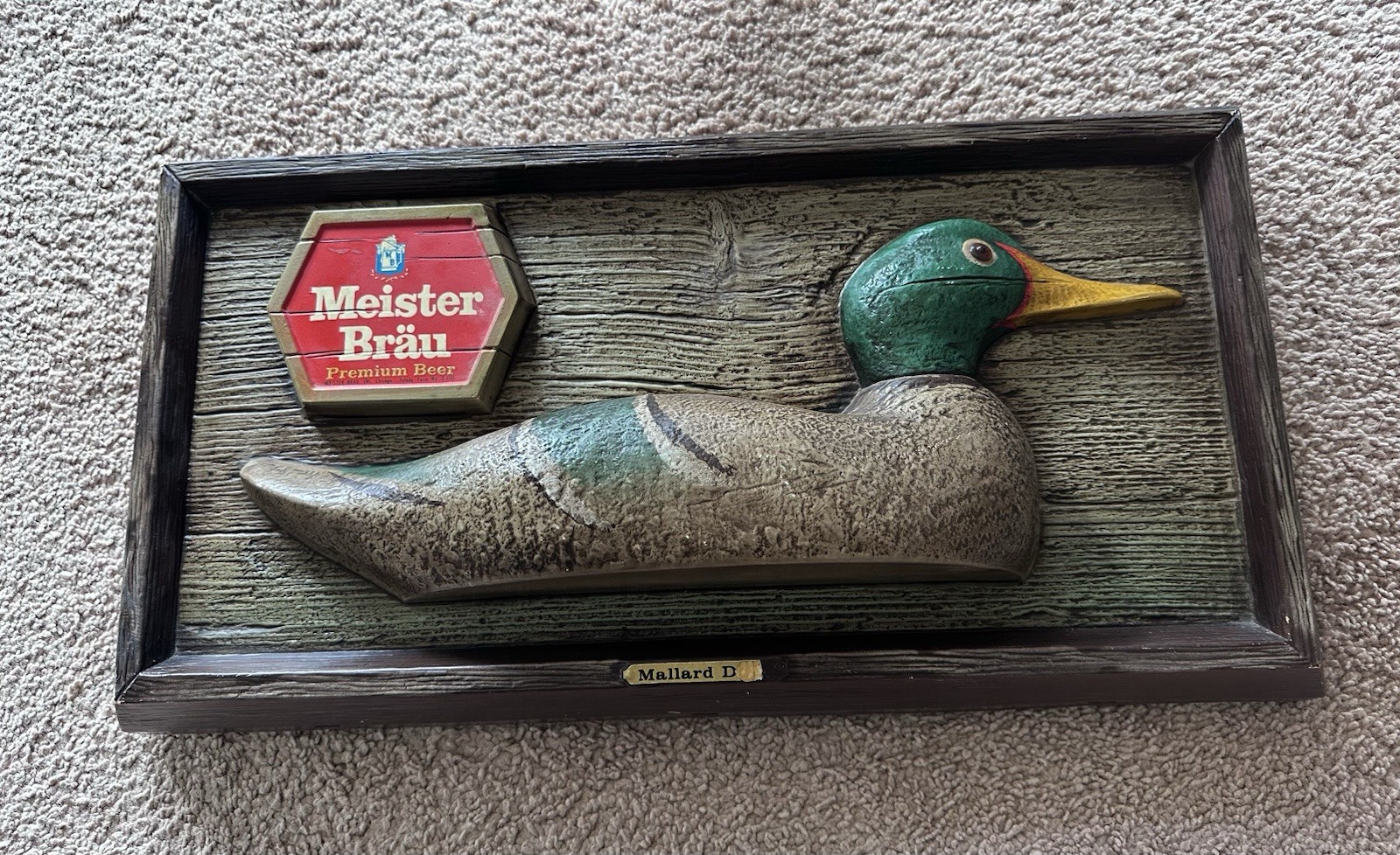 Vintage Meister Bräu Mallard Duck Beer Sign Vintage Meister Bräu Mallard Duck Beer Sign