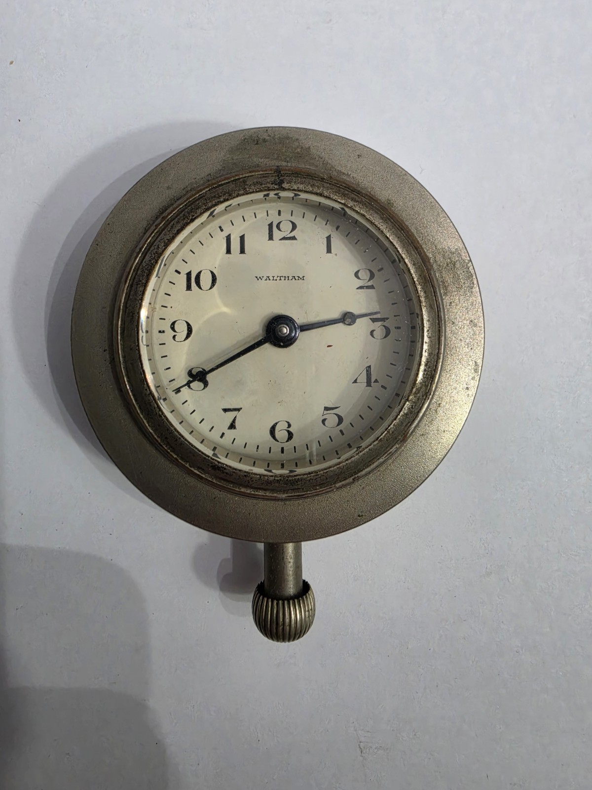 Antique Waltham 8 Day Automobile Dashboard Car Clock 1910s 1920s AS IS