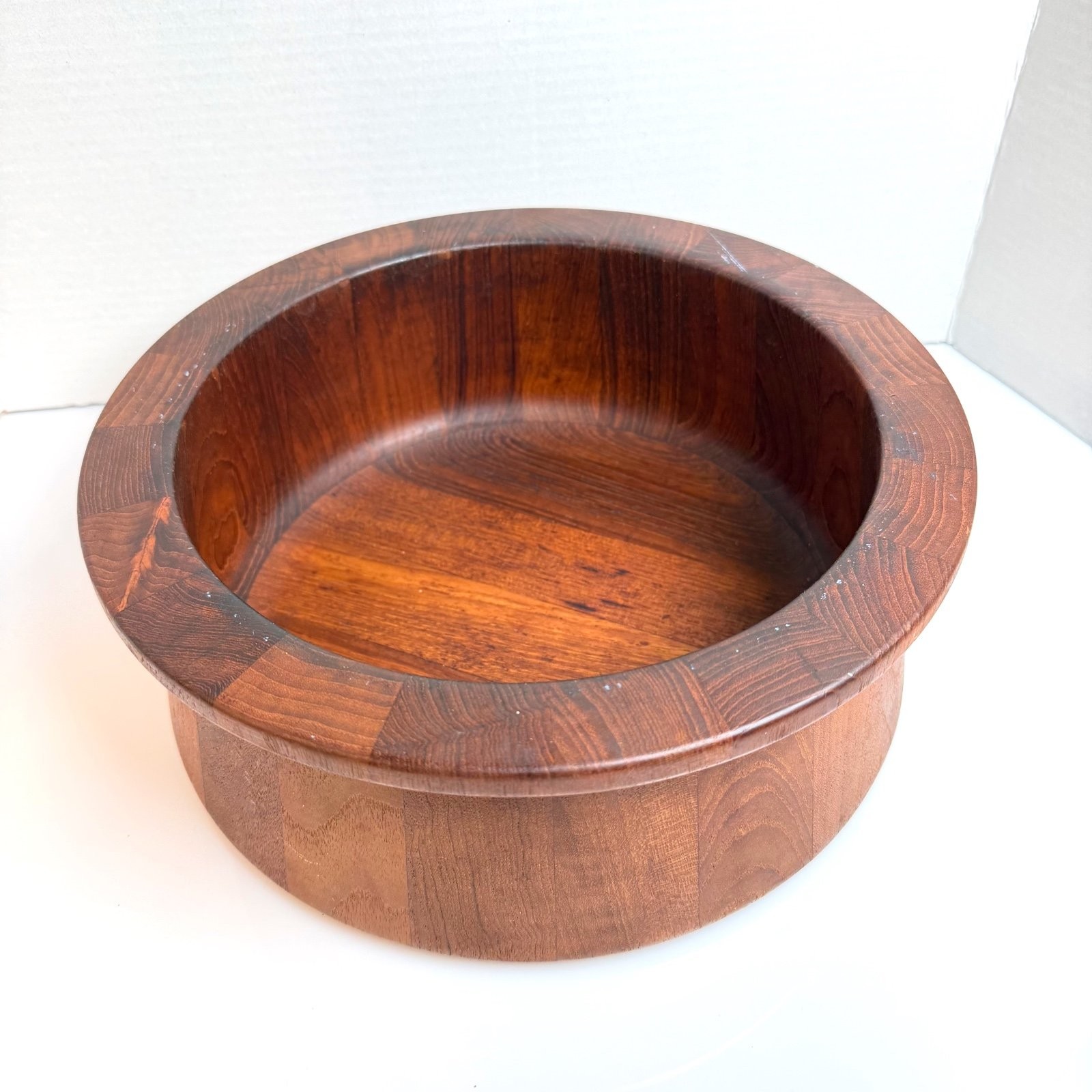 Vintage Dansk Teak Staved Wood Bowl MCM ~10