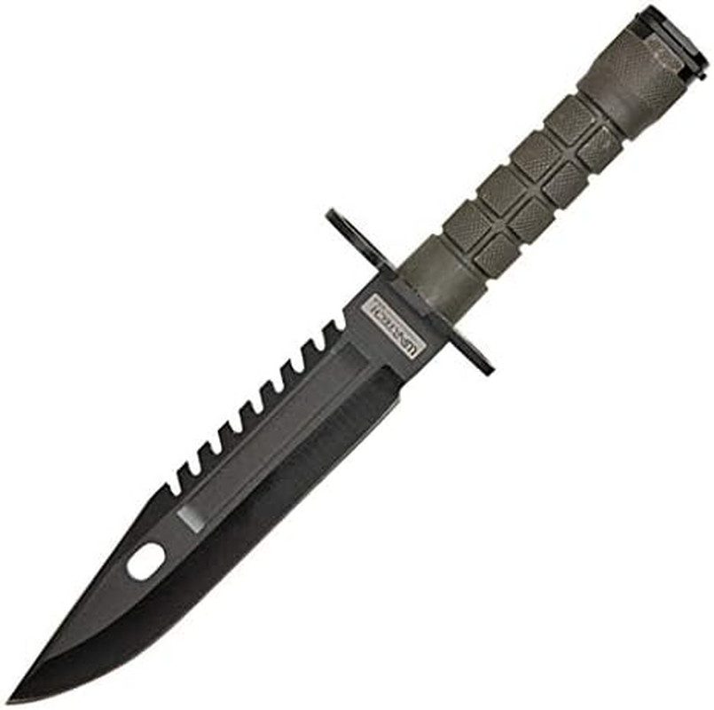 Wartech M 9 Bayonet S 3039 BKGN Survival Knife with Sheath Black Green