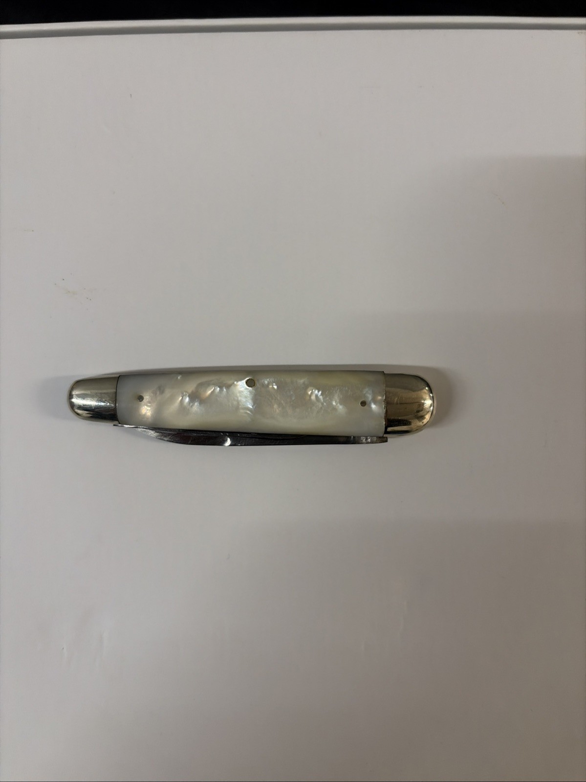 Antique Case Bros Cut Co Mother of Pearl 2-Blade Pen Knife Early 1900s