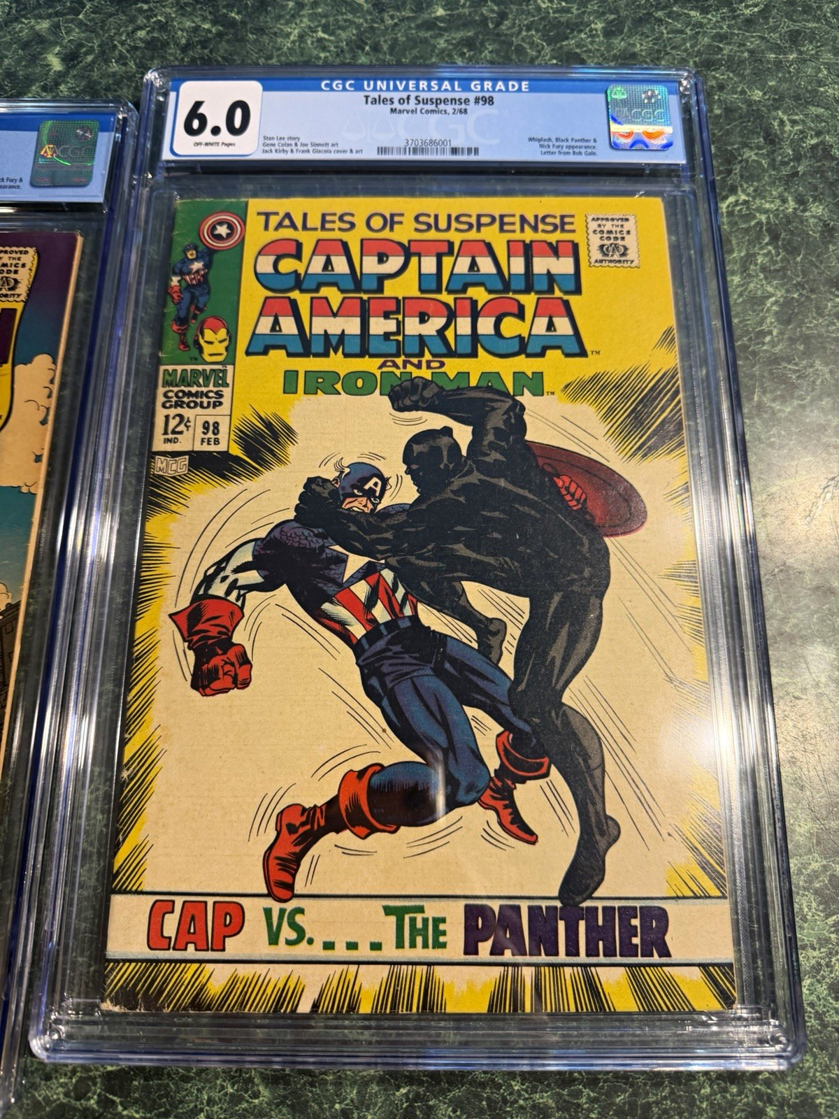 Marvel Comics Tales of Suspense #98 (1968) CGC 6.0 Off-White Cap/Iron Man 