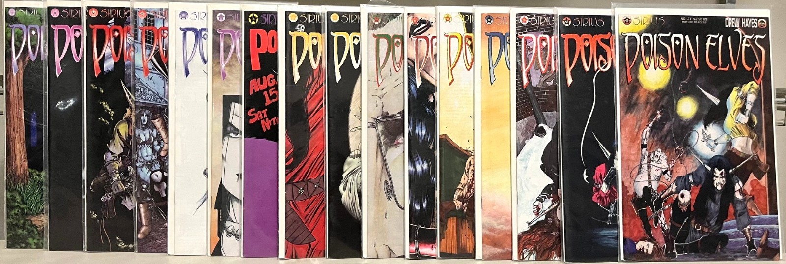 Poison Elves 16 Issue Lot #23-29, 34-35, 38-44 Sirius Comics - Very Nice copies Poison Elves 16 Issue Lot #23-29, 34-35, 38-44 Sirius Comics - Very Nice copies