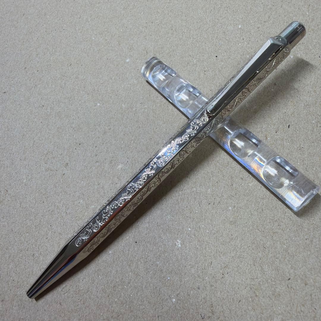 Excellent CARAN D\'ACHE Ecridor Victorian Silver Ballpoint Pen Japan Limited