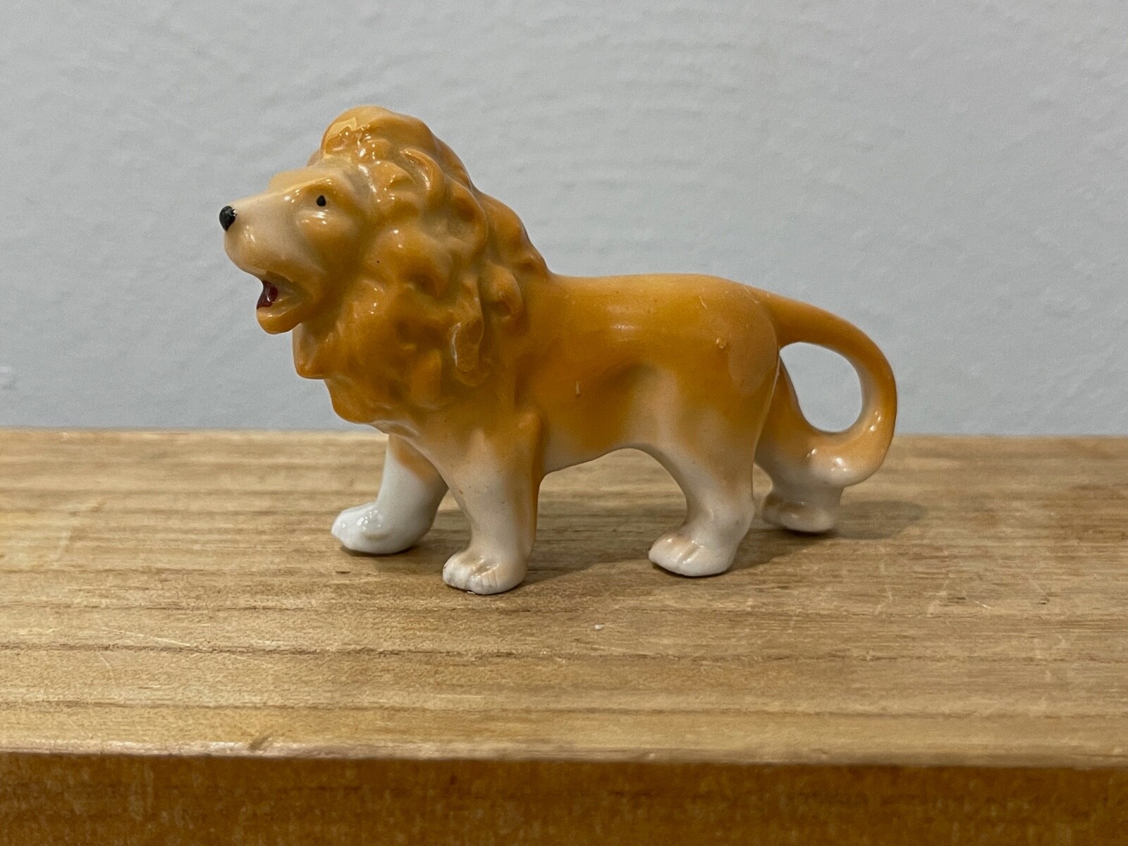 Vintage Antique German Porcelain Male Lion Figurine