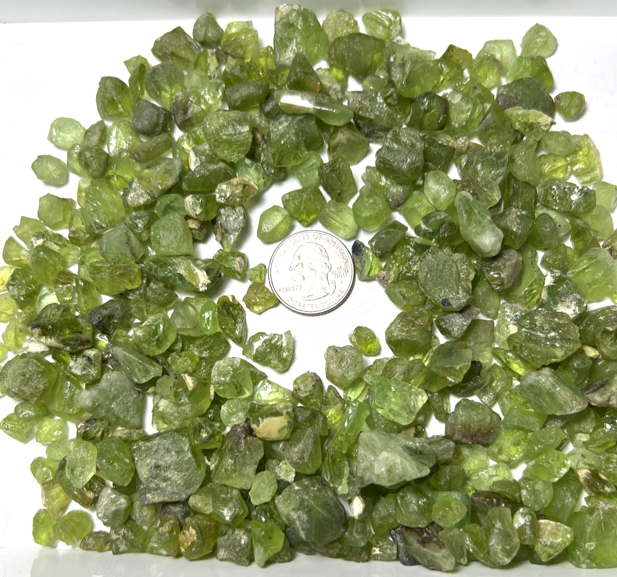 1 kg Natural rough Peridot crystal lot from kohistan Pakistan