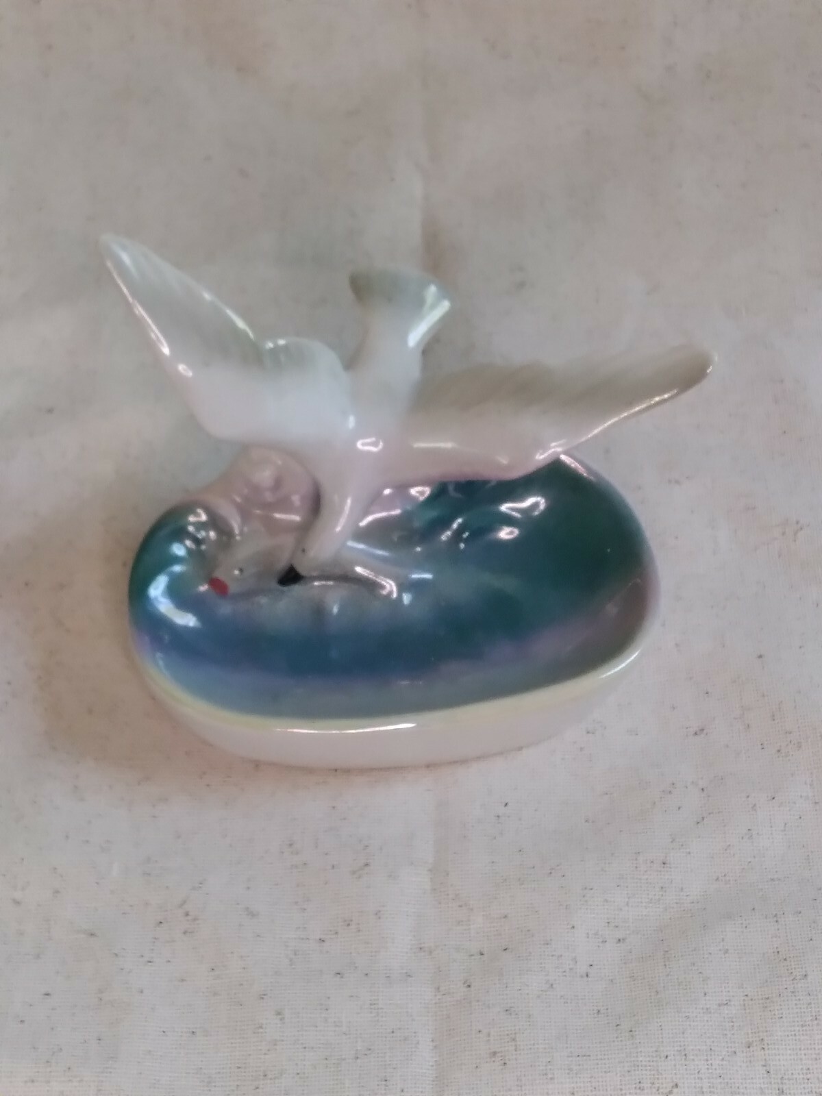 Vintage Ring/Trinket Dish Lustre Ware Diving Seagull