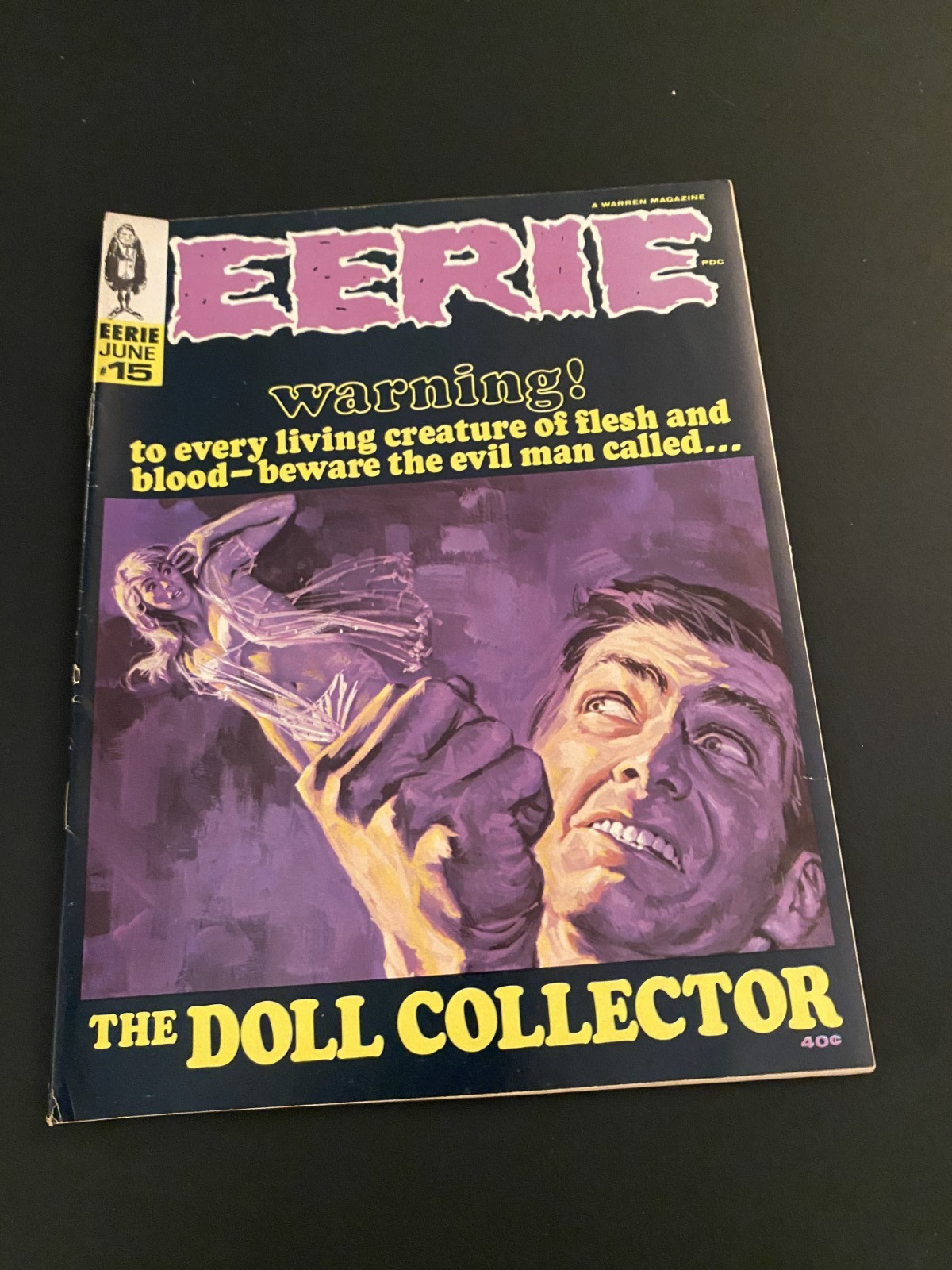 Eerie #15 (Warren Publishing ) - Horror Magazine- The Doll Collector Etc Eerie #15 (Warren Publishing ) - Horror Magazine- The Doll Collector Etc