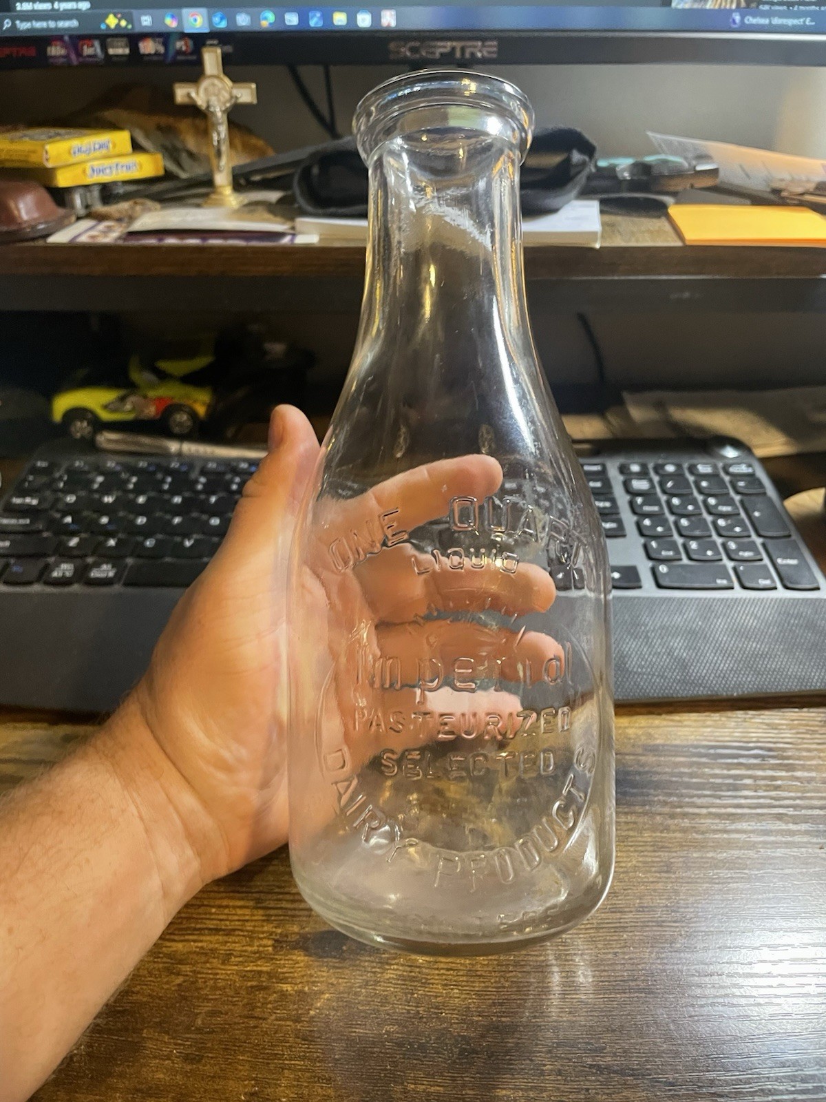 Vintage Imperial Milk Bottle