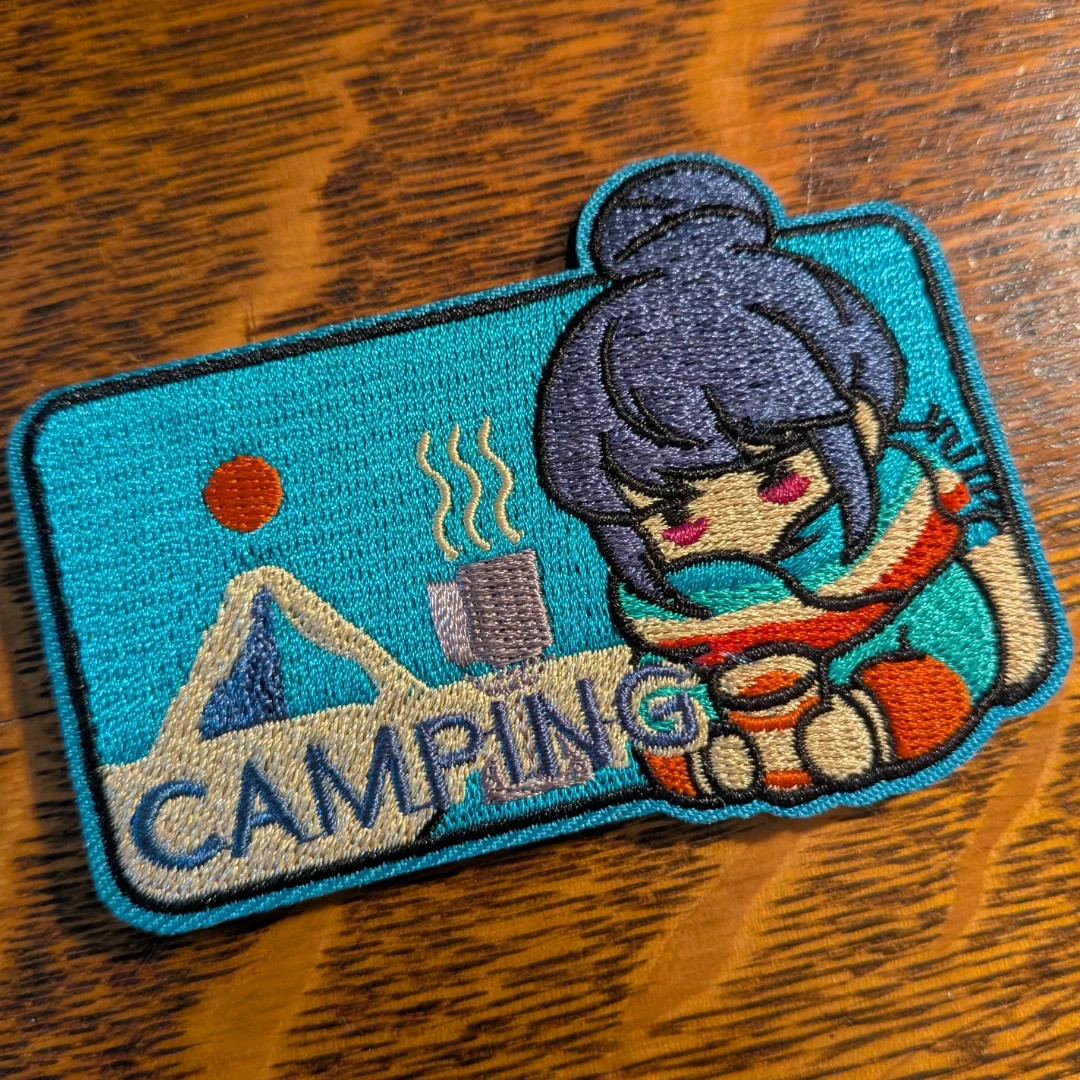 Yuru Camp Rin Shima patch CAMPING morale patch hook and loop Laid-Back Camp PVC