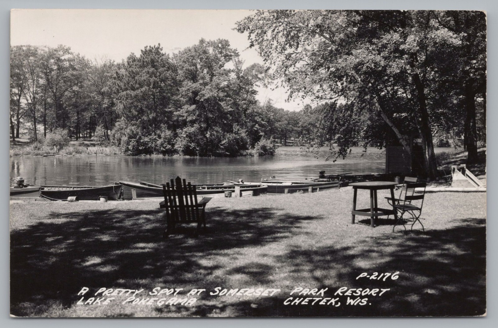 RPPC Somerset Park Resort Lake Pokegama Chetek WI Wisconsin Photo Postcard 1958 RPPC Somerset Park Resort Lake Pokegama Chetek WI Wisconsin Photo Postcard 1958