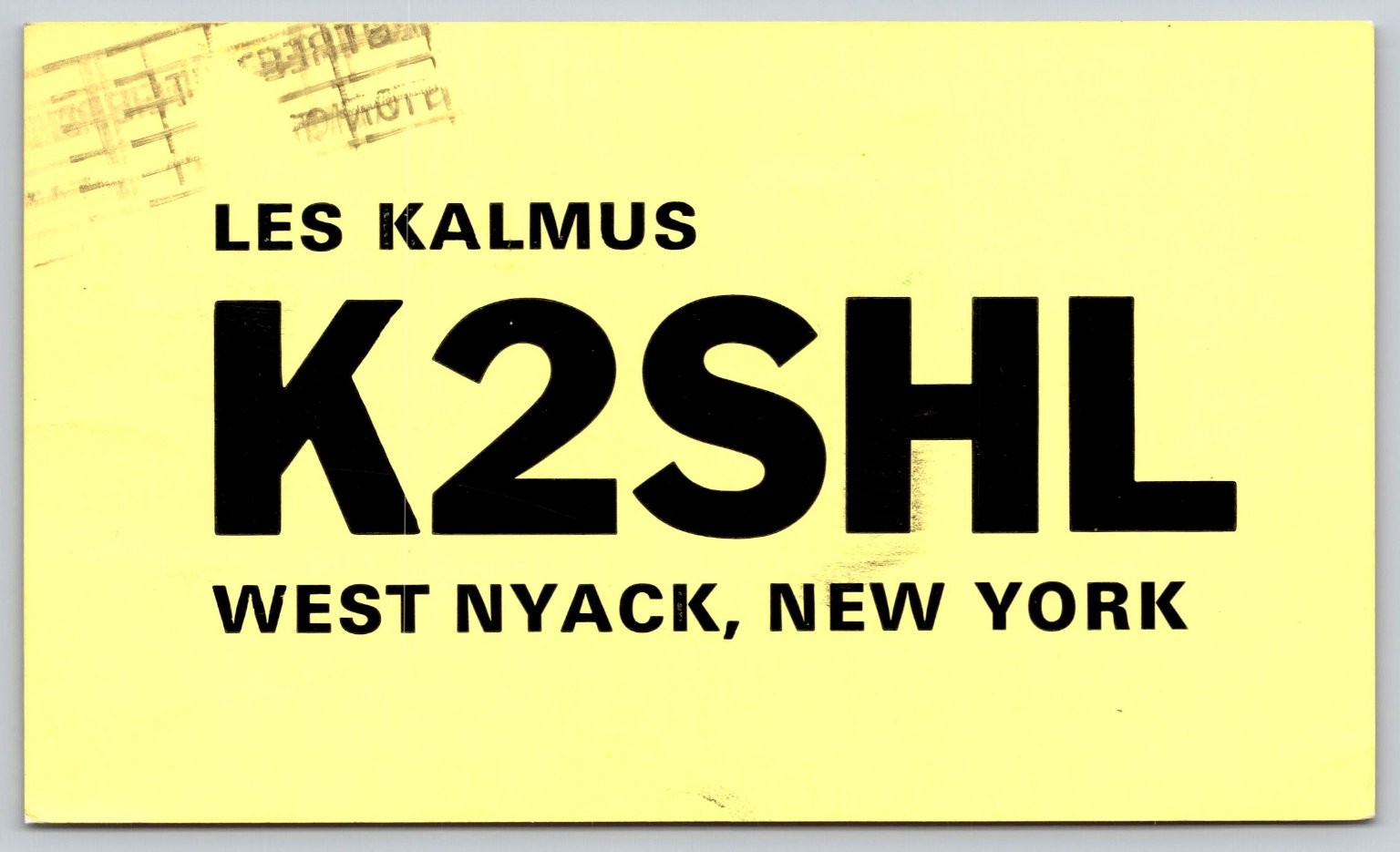 1969 K2SHL West Nyack NY Ham Radio QSL Postcard WA9UVJ Waukesha WI A27