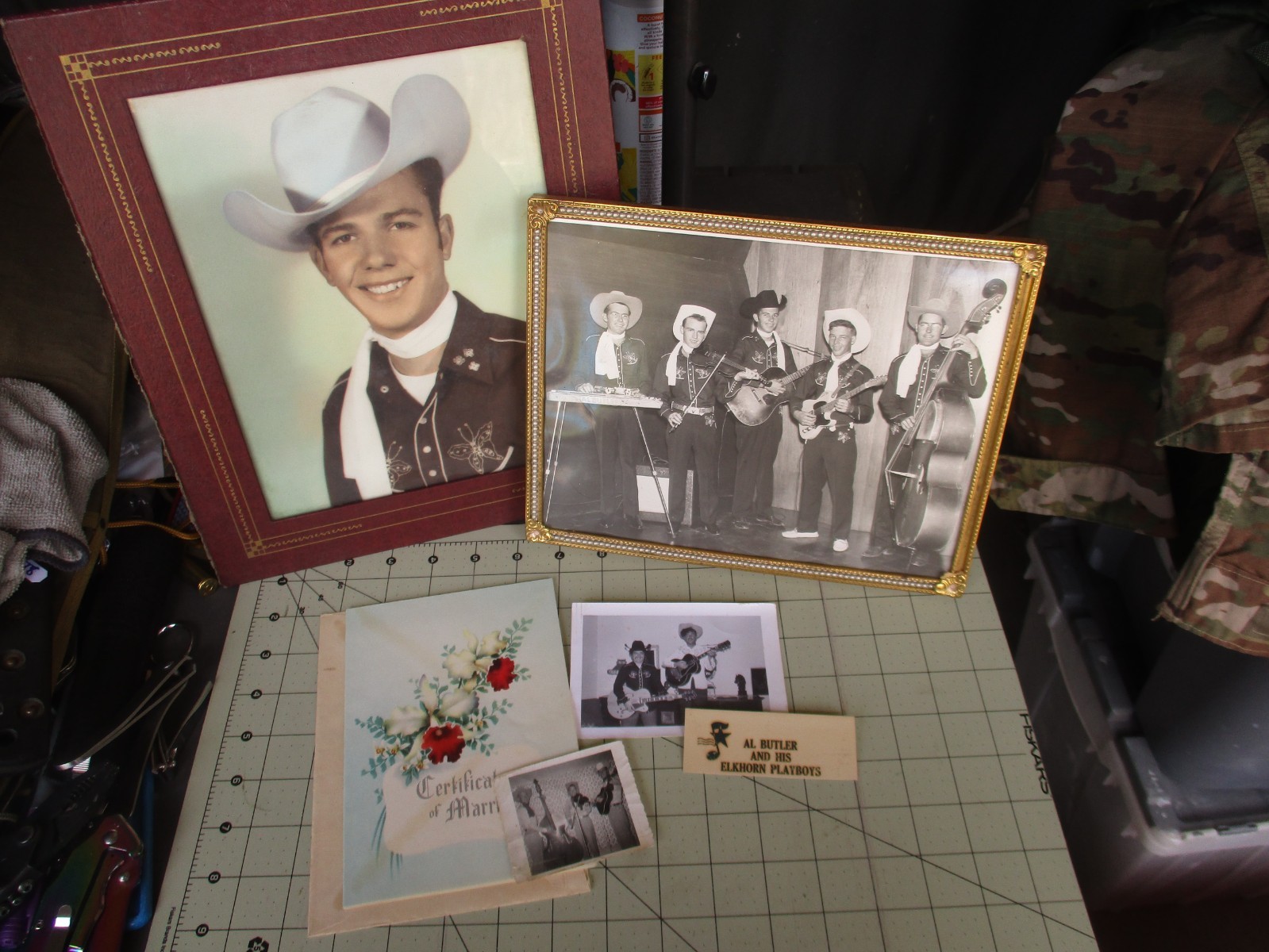Vtg 1950s Honkey Tonk, Western Band, Cowboy Guitar Photo Lot