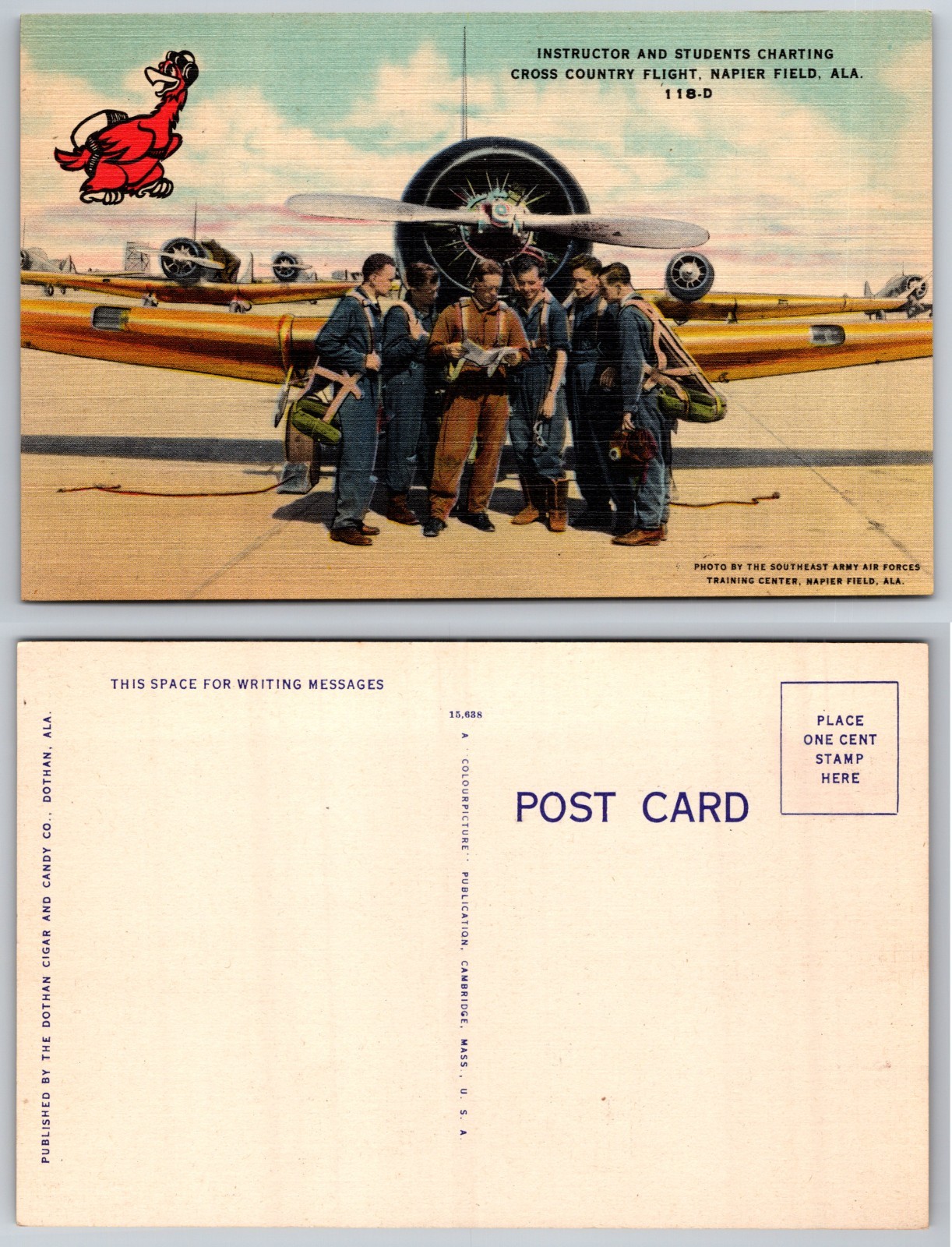 Cross Country Flight Napier Field Alabama Airmen Postcard