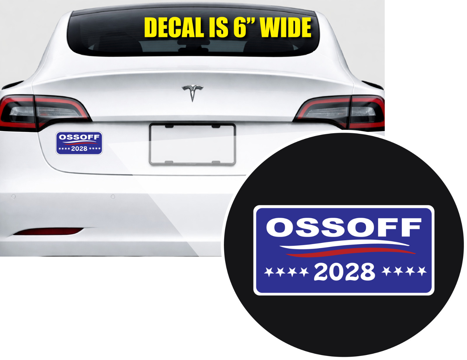 Jon Ossoff 2028 Decal Stickers Pair (2) 3\
