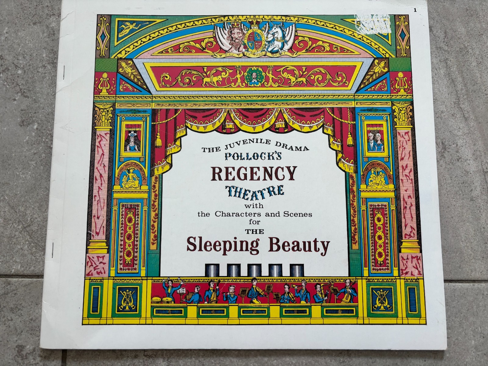 Vintage Pollocks Regency Toy Theatre Theater Sleeping Beauty Paper Doll Kit 1971