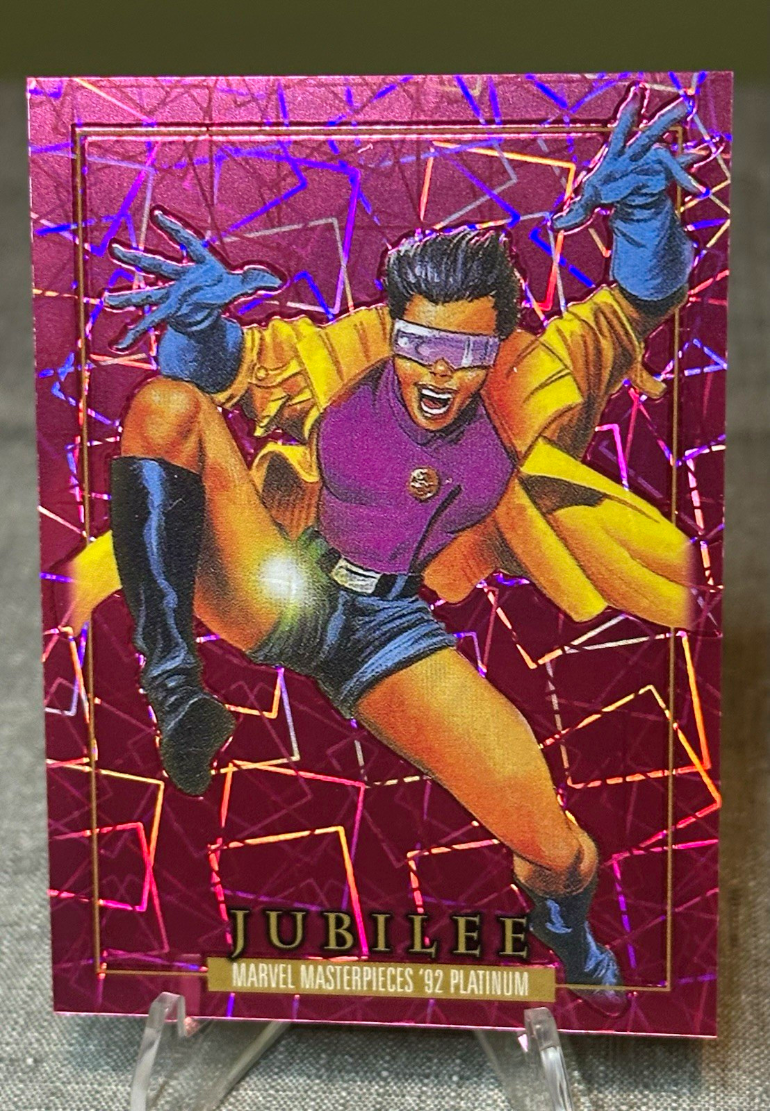 Marvel 2016 Marvel Masterpieces '92 Platinum Jubilee #100 Pink Lasers 912/932