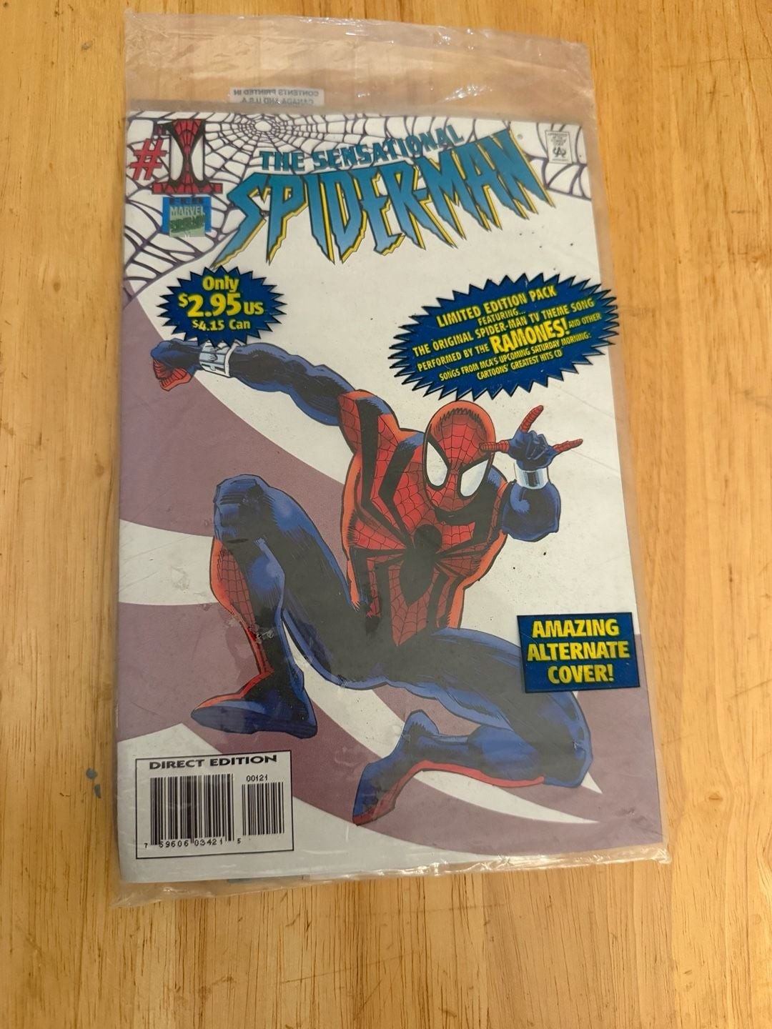 The Sensational Spider-Man #1 Limited Edition Camelot Music Polybagged Comic wit